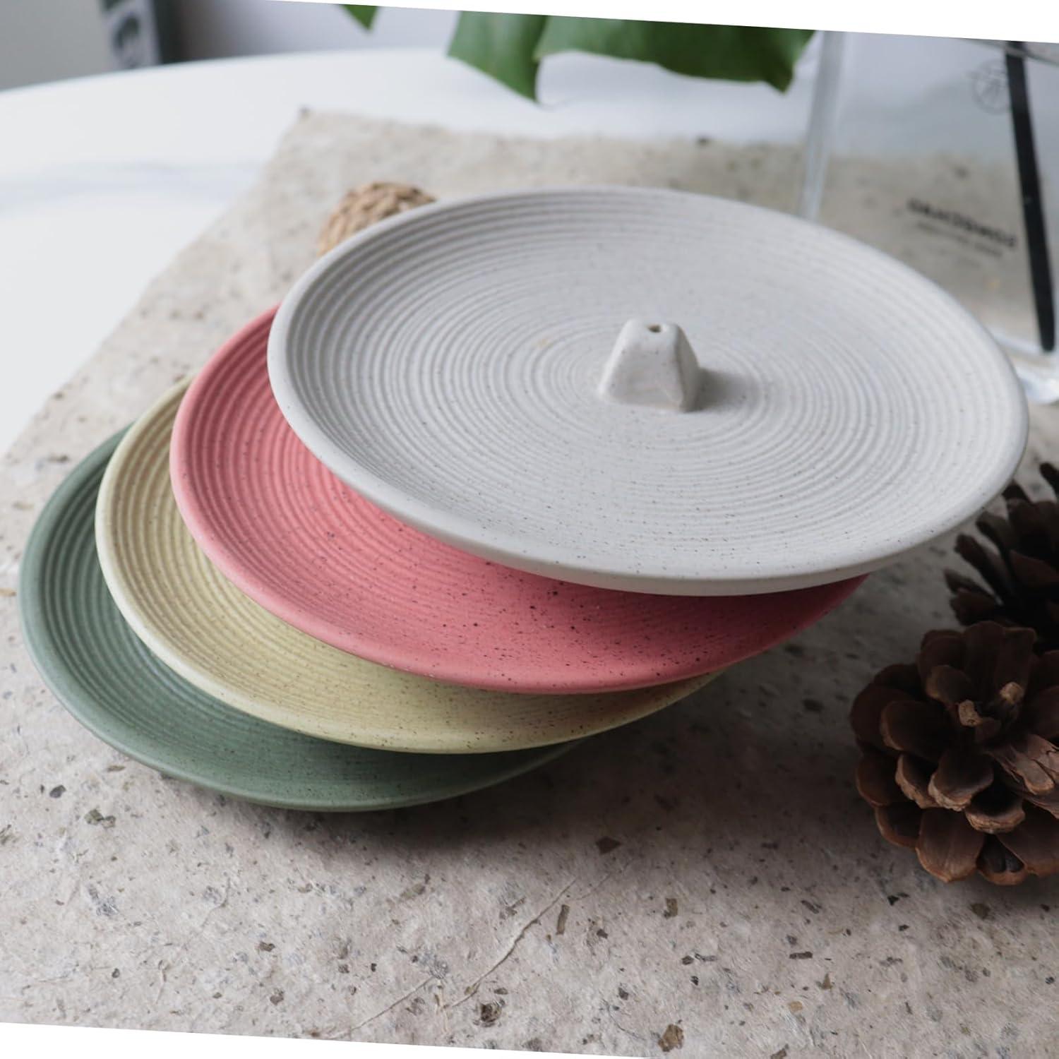 Soporte de Incienso Cerámica CHORZHOW Blanco 14x14x2.2cm