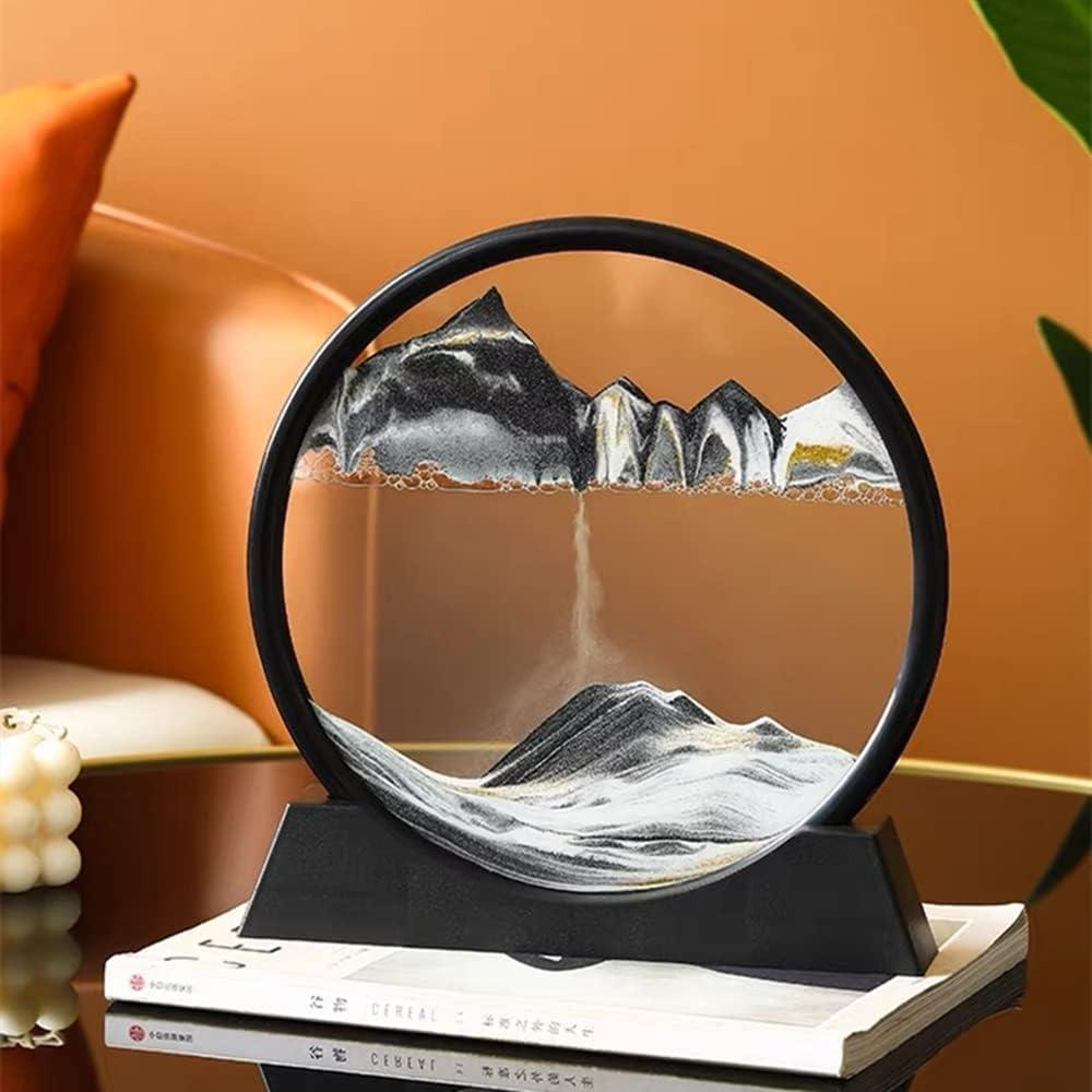 Arte de Arena en Movimiento ANXUS Redondo 17.78 cm Negro