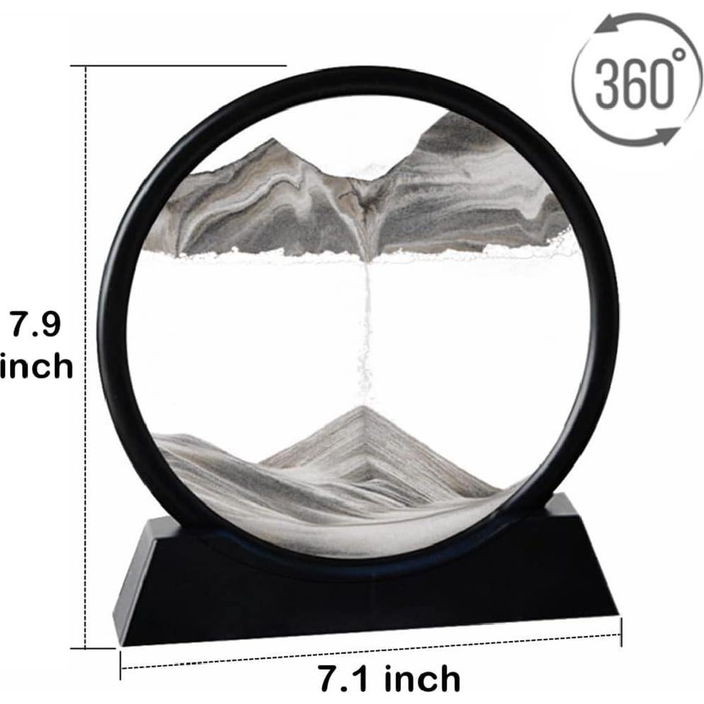 Arte de Arena en Movimiento ANXUS Redondo 17.78 cm Negro