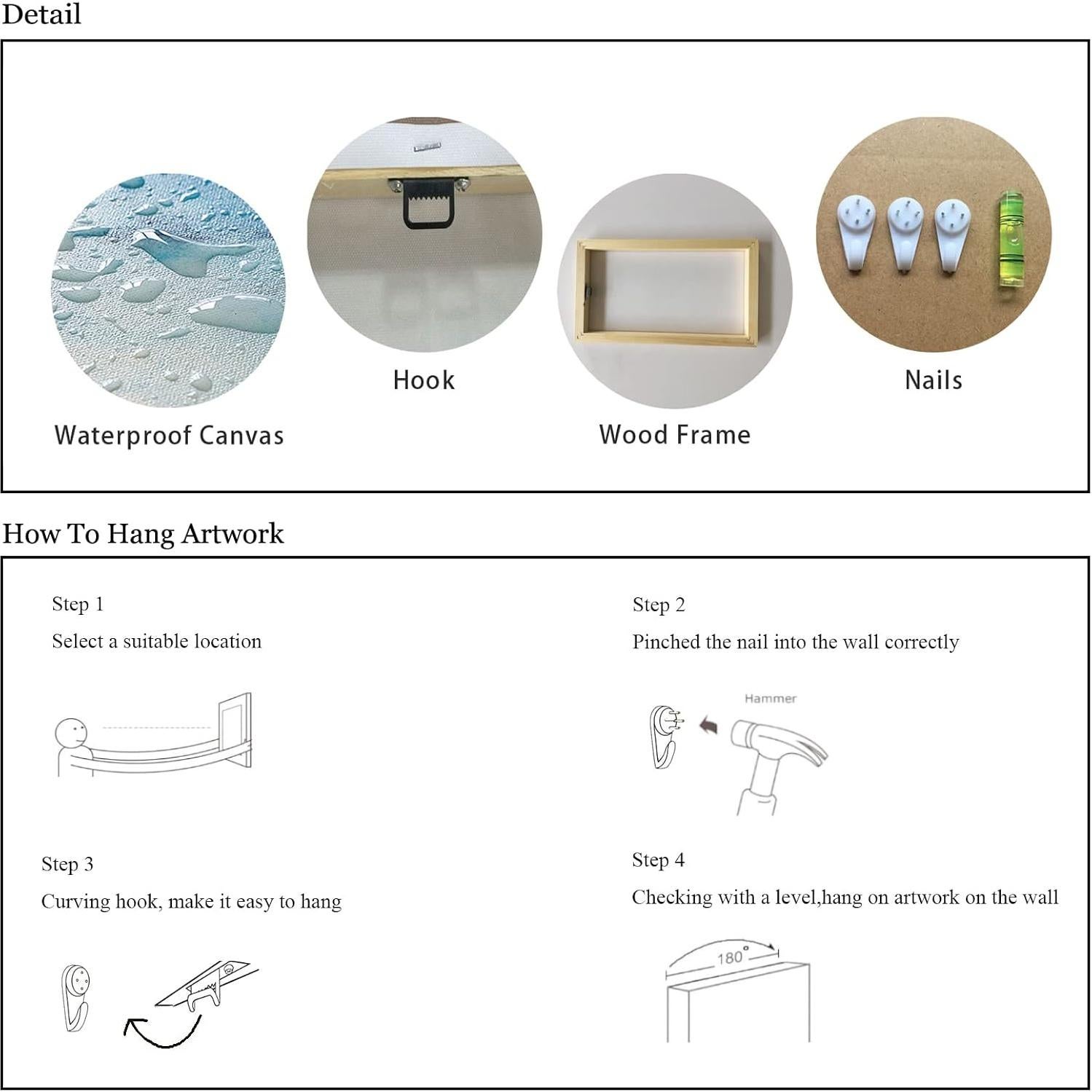 Arte de Pared Lienzo Zen Apicoture 3 Paneles 30x40cm