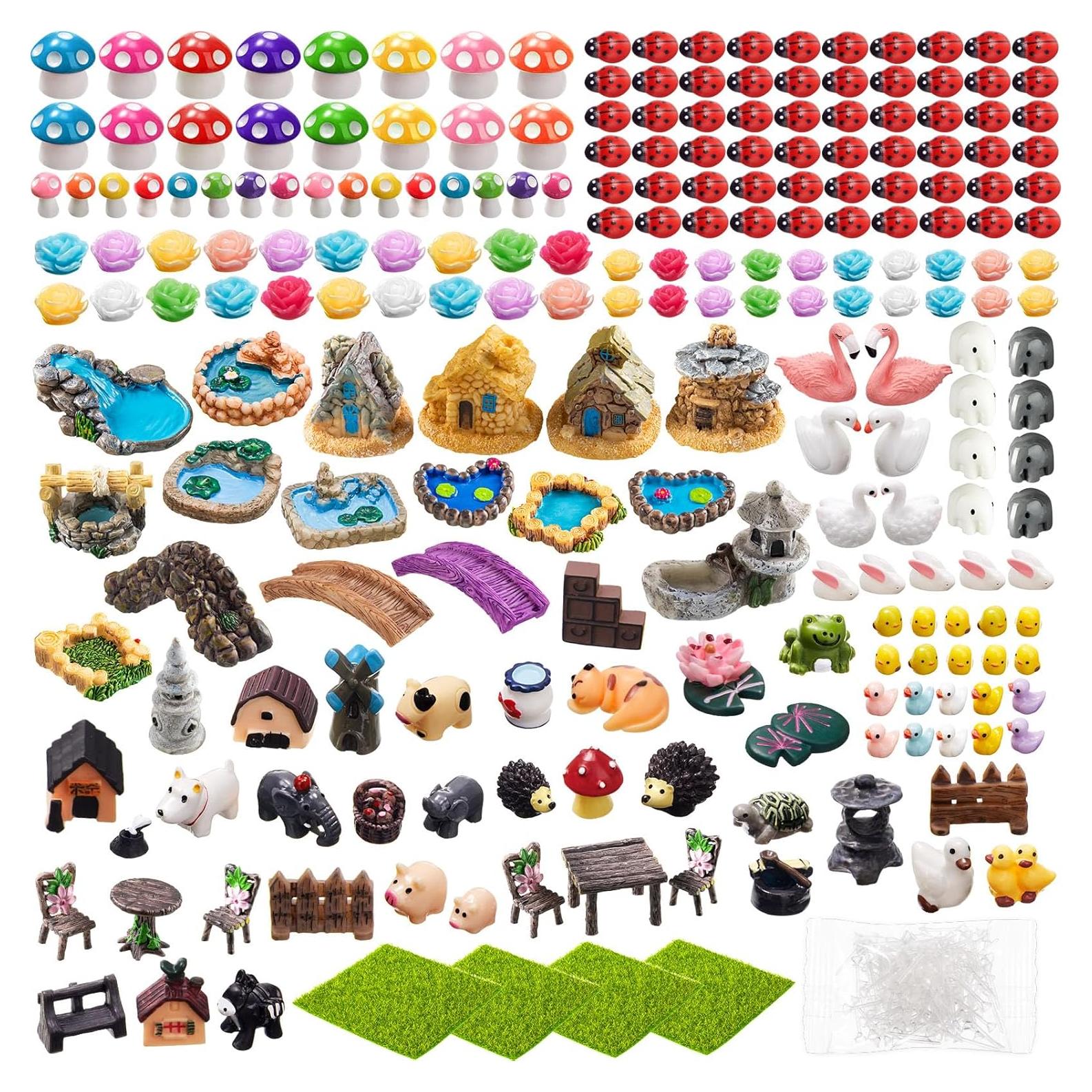 Kit de Accesorios de Jardín en Miniatura Yalikop - 240 Piezas