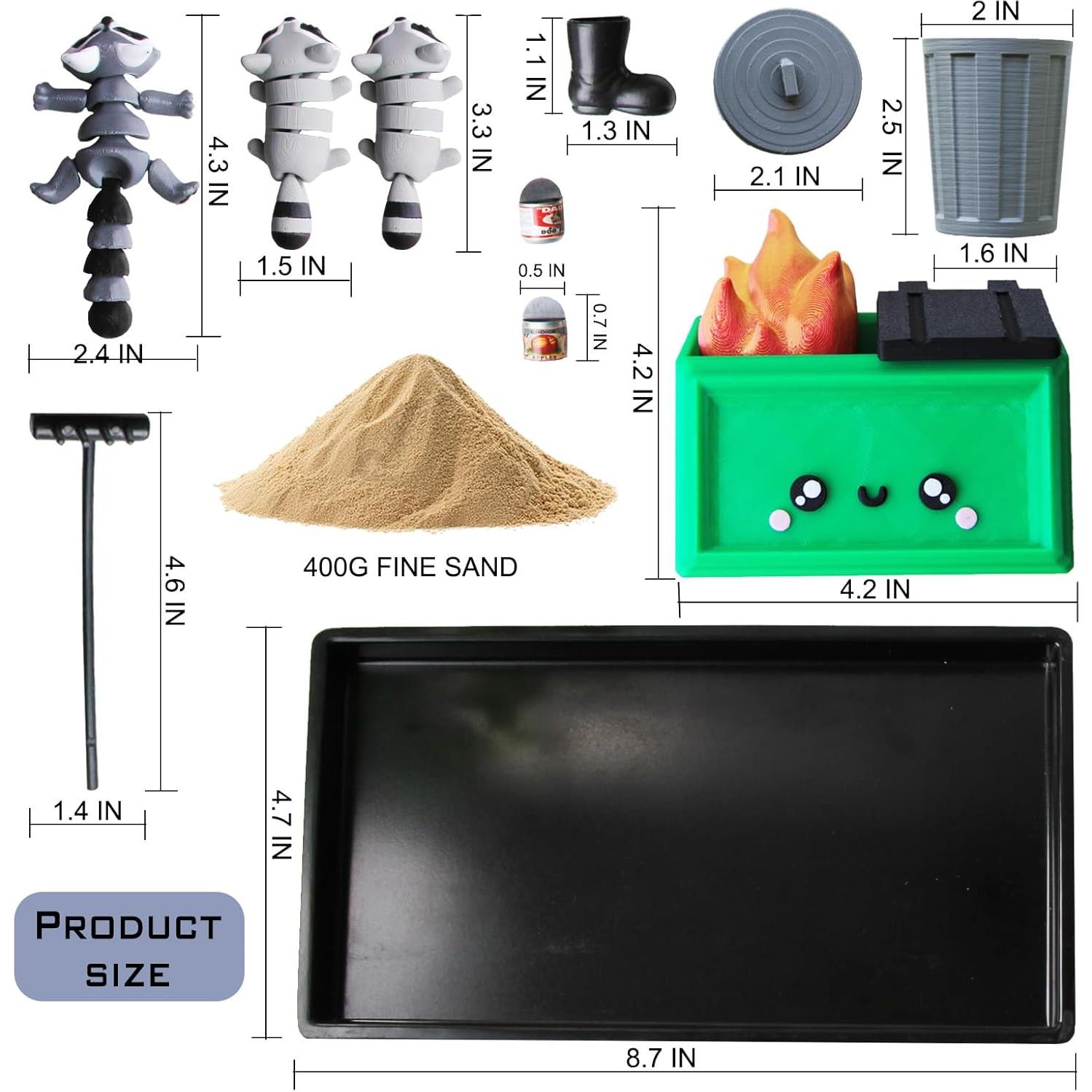 Jardín Zen de Basura Miniatura Poranlem - Decoración de Escritorio