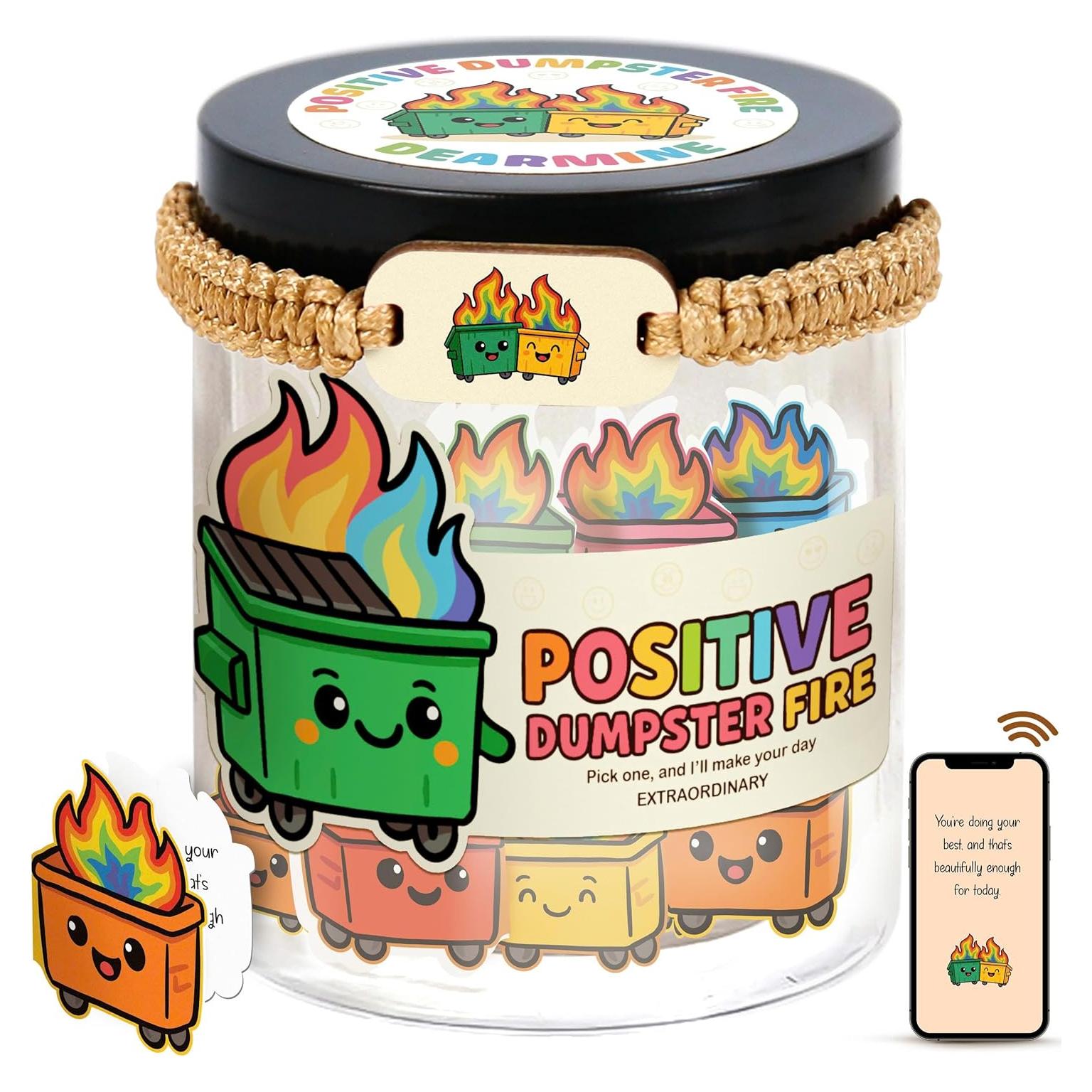 Tarro de Tarjetas de Afirmación Pepinillo Positivo 60 Unidades