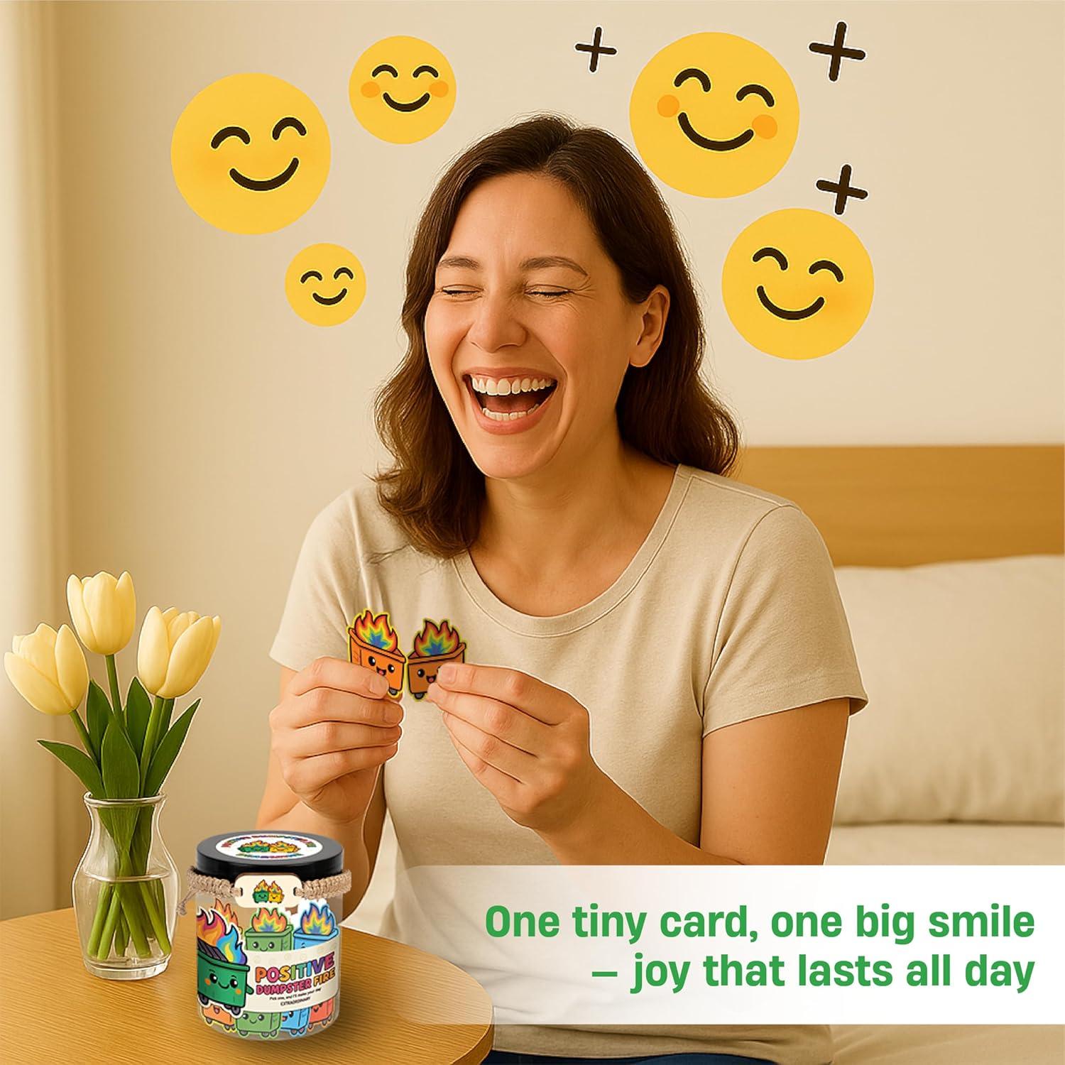 Tarro de Tarjetas de Afirmación Pepinillo Positivo 60 Unidades