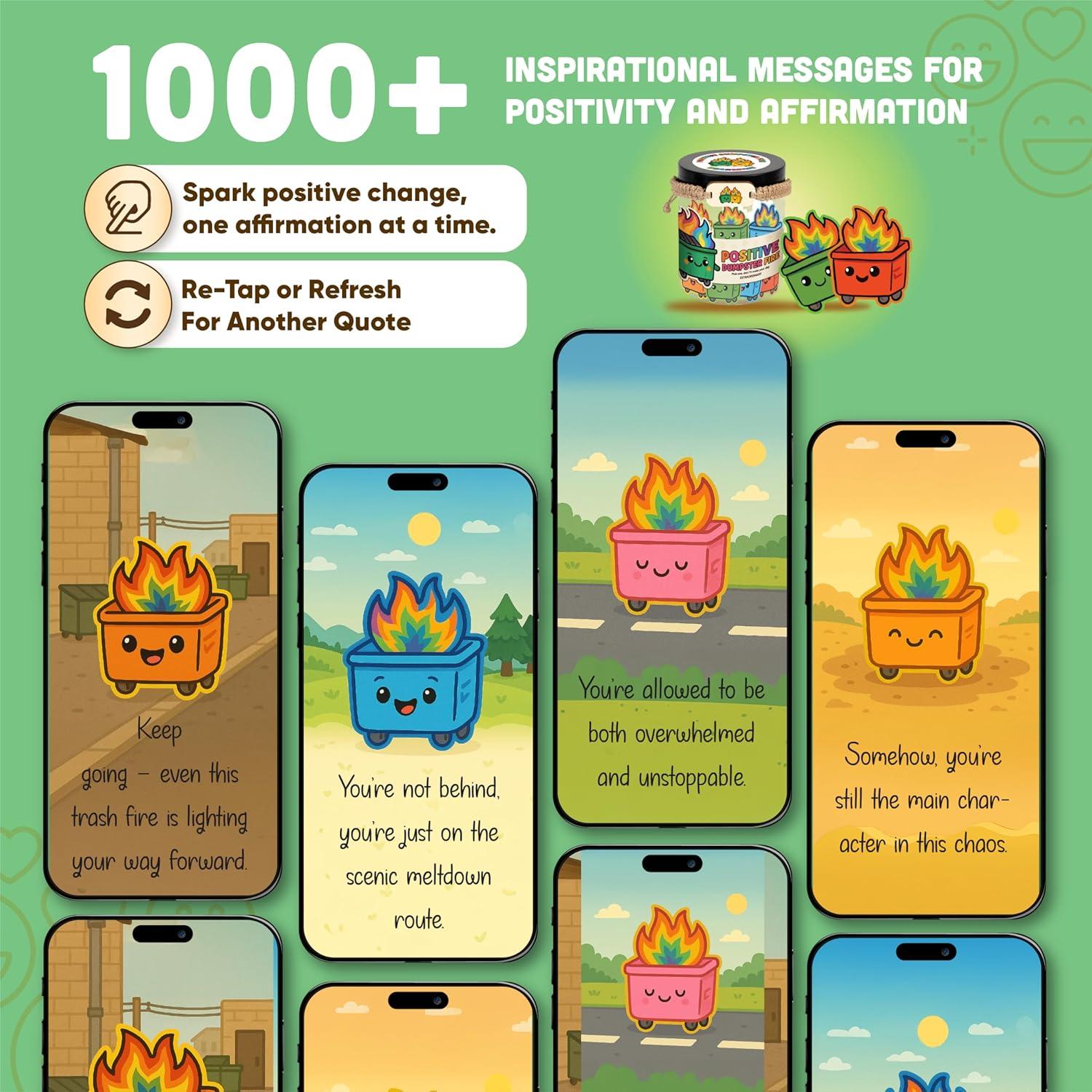 Tarro de Tarjetas de Afirmación Pepinillo Positivo 60 Unidades