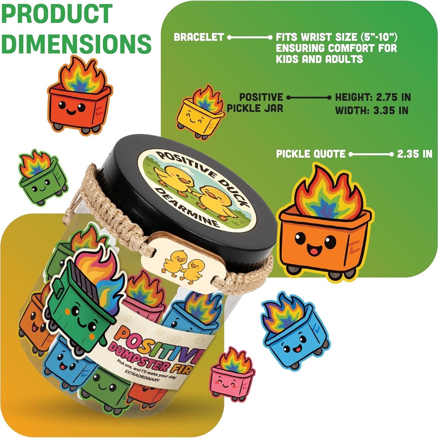 Tarro de Tarjetas de Afirmación Pepinillo Positivo 60 Unidades