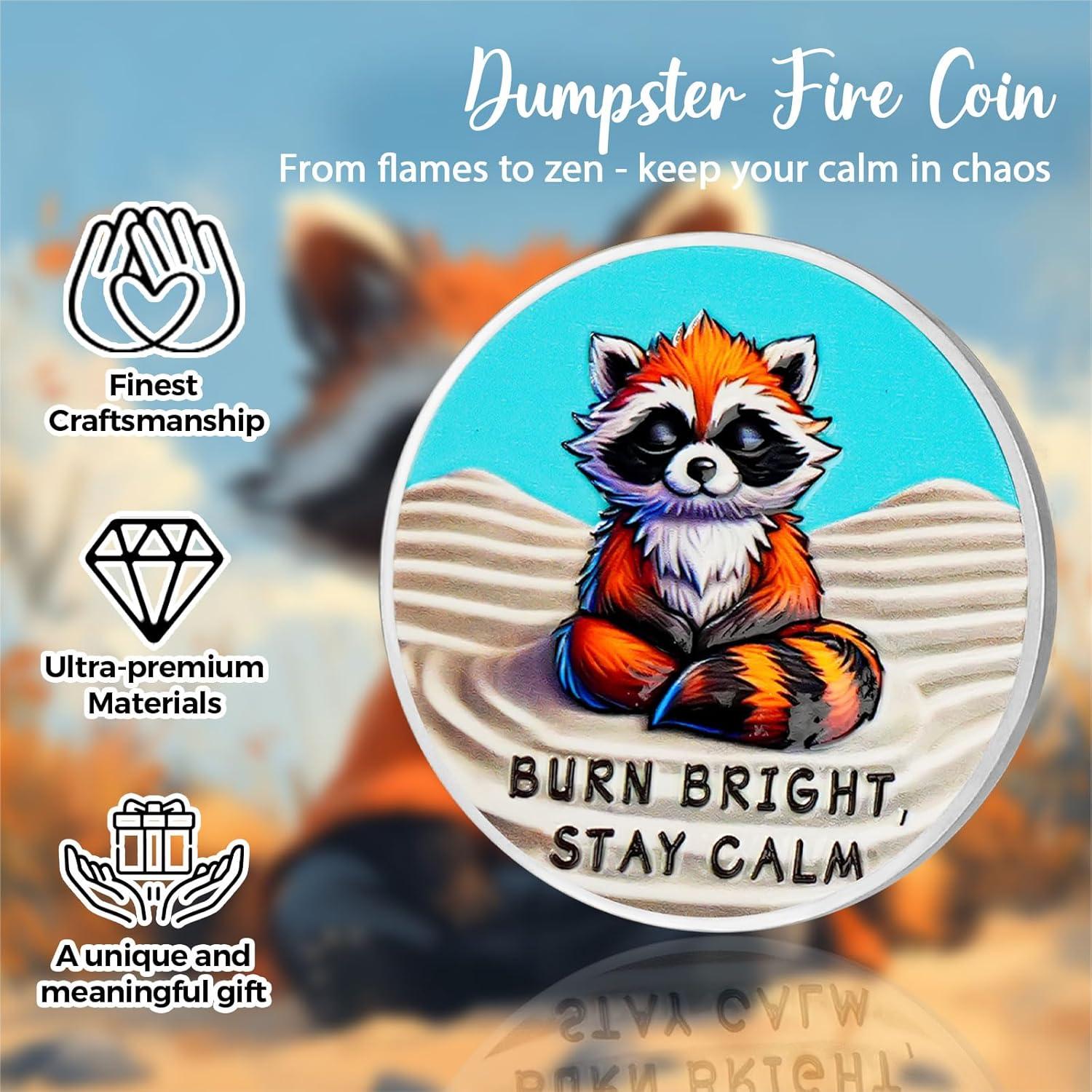 Conjunto de 5 Monedas Zen de Fuego de Basura CHURYUML