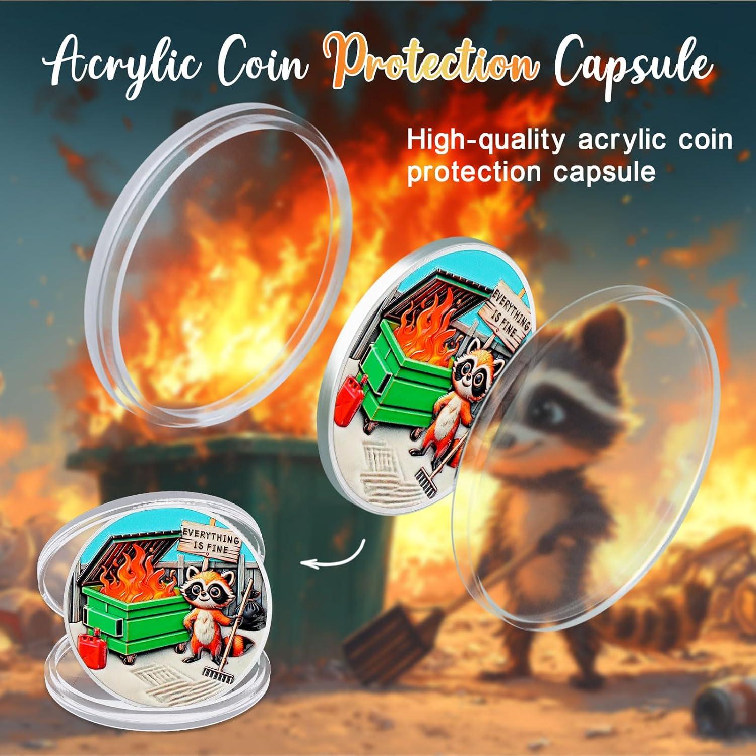 Conjunto de 5 Monedas Zen de Fuego de Basura CHURYUML