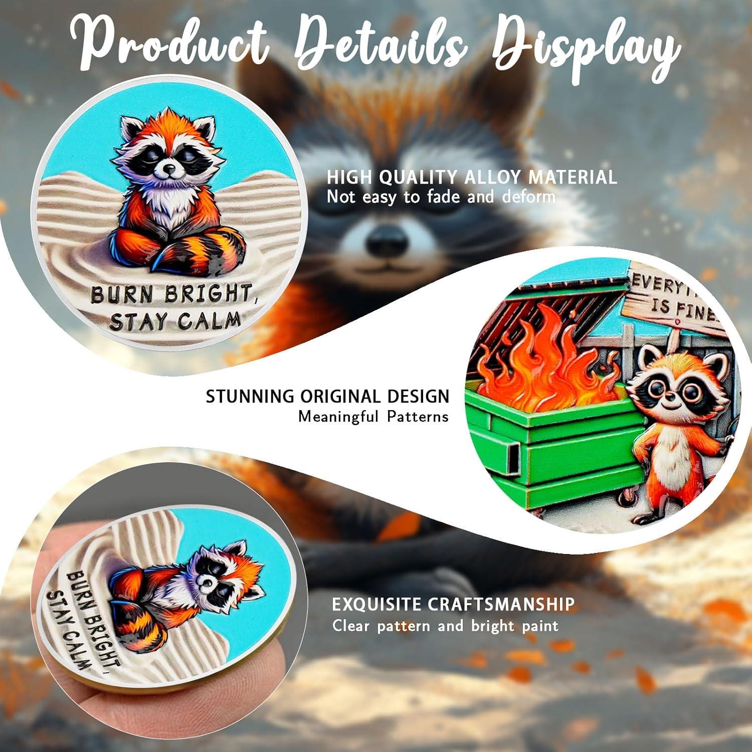 Conjunto de 5 Monedas Zen de Fuego de Basura CHURYUML