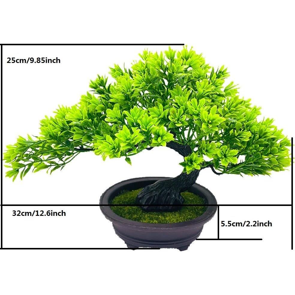 Árbol Bonsai Artificial Fycooler 25cm Verde para Decoración
