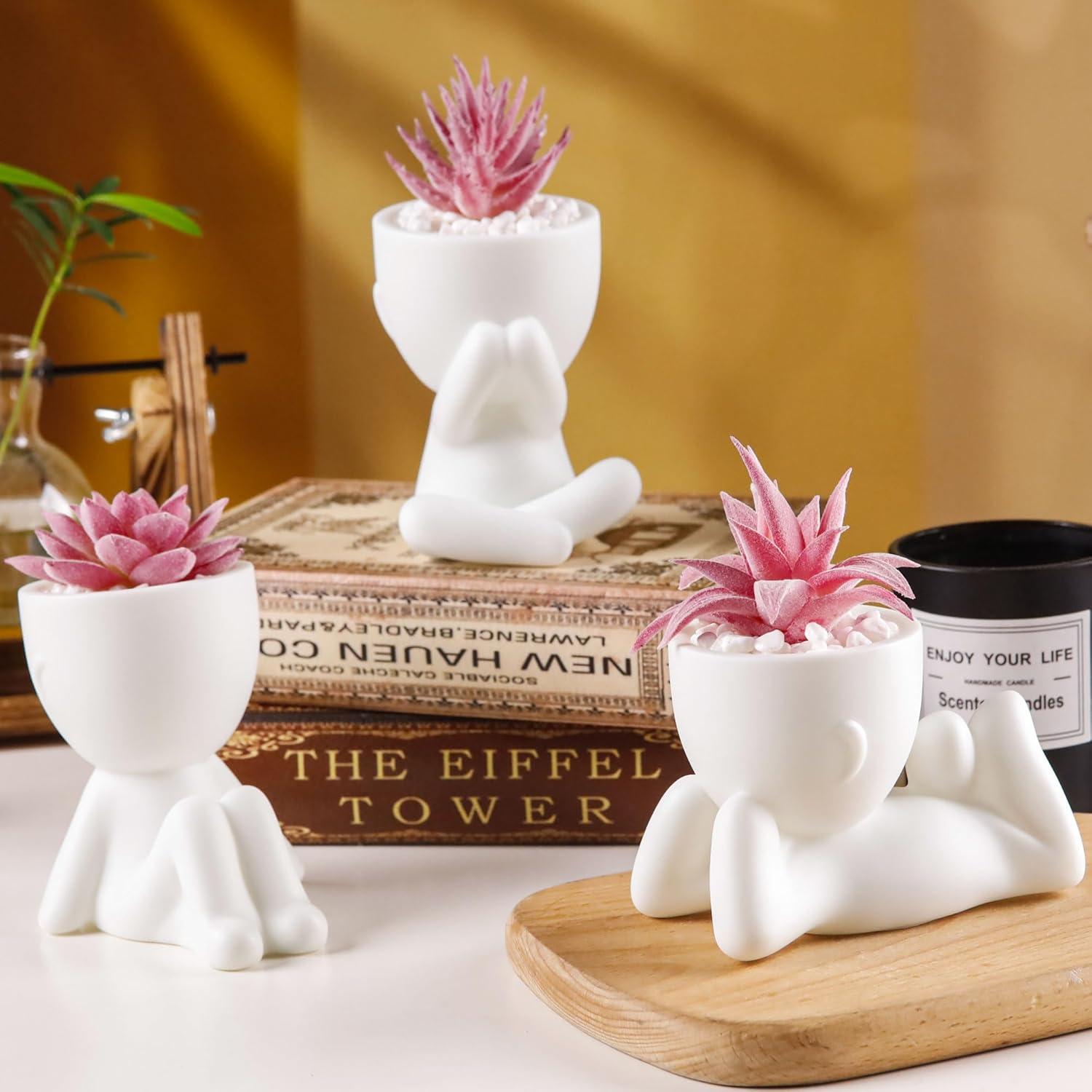 Plantas Suculentas Falsas Der Rose 3 Pcs Decoración Rosa