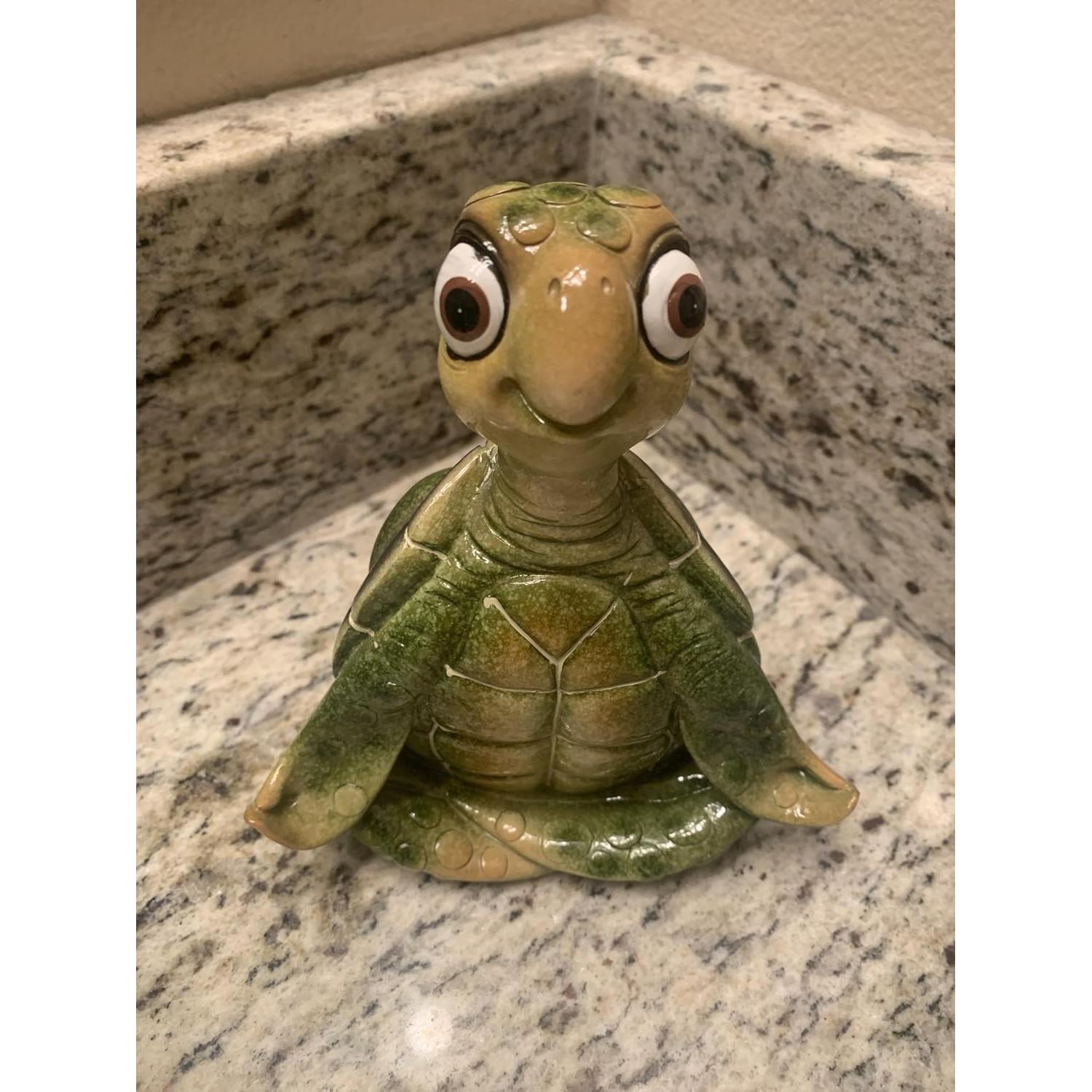 Estatua Tortuga Marina Yoga Ain't It Nice Verde 12.7x7.6x15.2cm