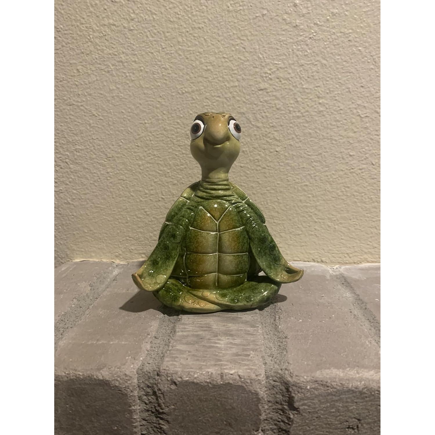 Estatua Tortuga Marina Yoga Ain't It Nice Verde 12.7x7.6x15.2cm