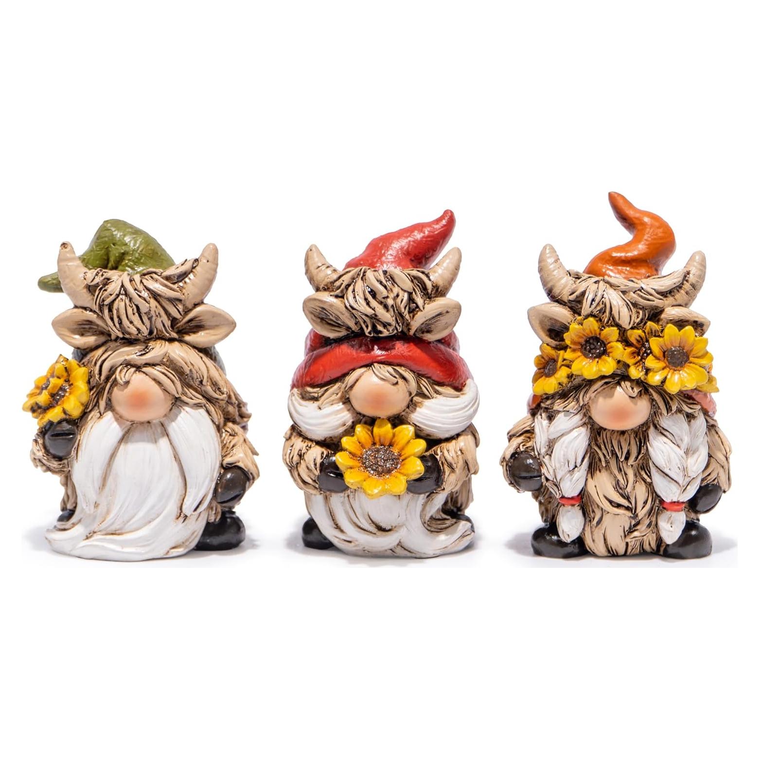 Gnomo de Vaca Alpina Hodao - Decoración Hecha a Mano 5.7x5.1x7.6 cm