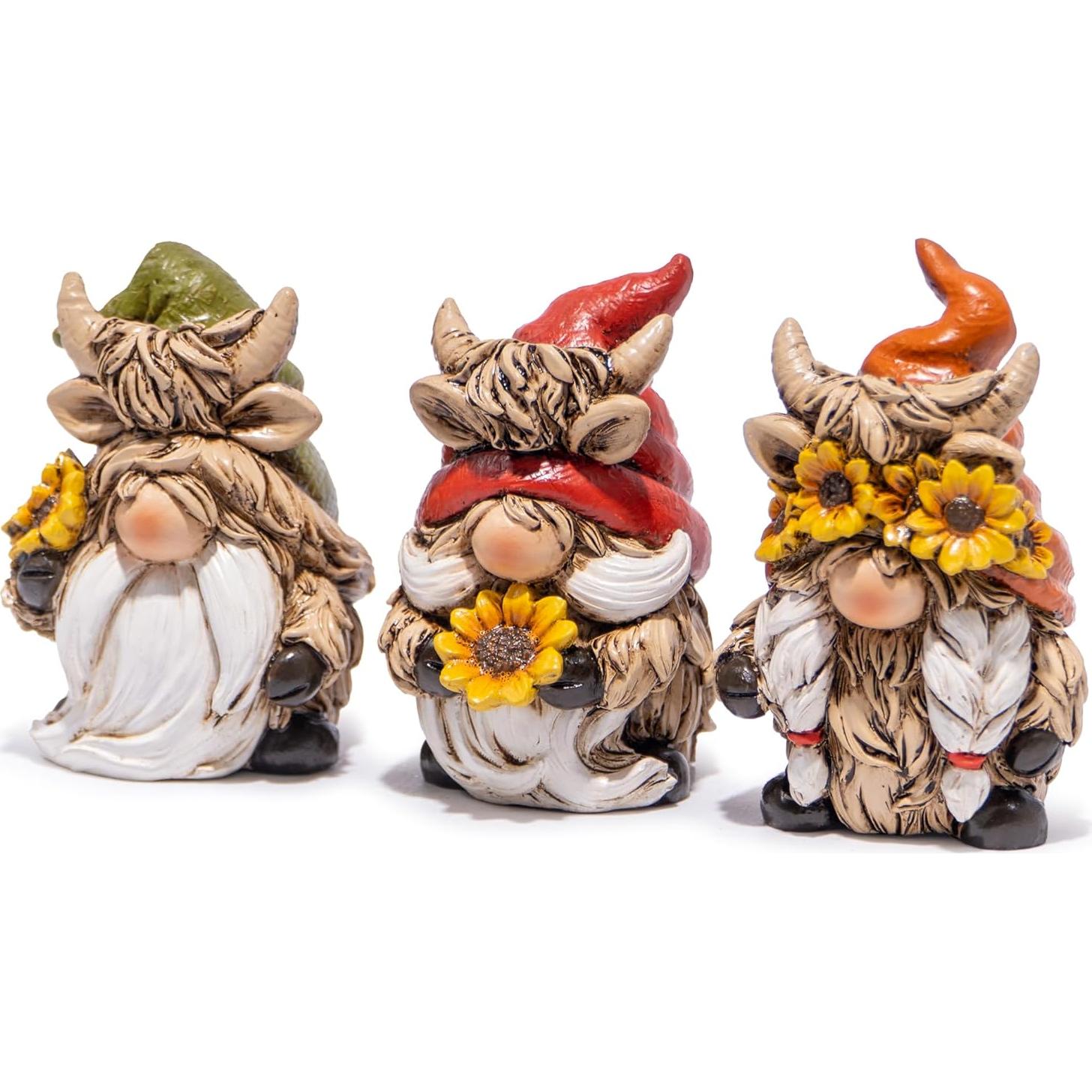 Gnomo de Vaca Alpina Hodao - Decoración Hecha a Mano 5.7x5.1x7.6 cm