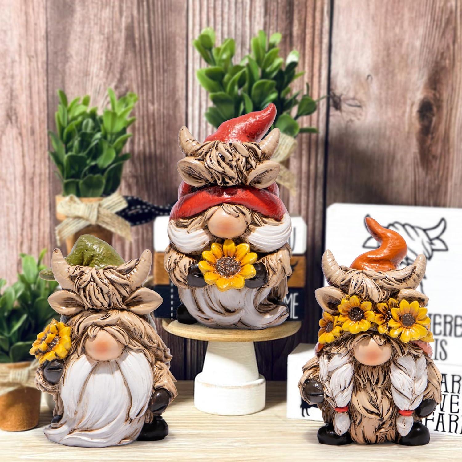 Gnomo de Vaca Alpina Hodao - Decoración Hecha a Mano 5.7x5.1x7.6 cm