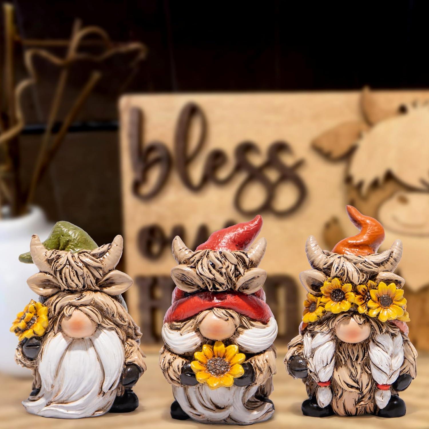 Gnomo de Vaca Alpina Hodao - Decoración Hecha a Mano 5.7x5.1x7.6 cm