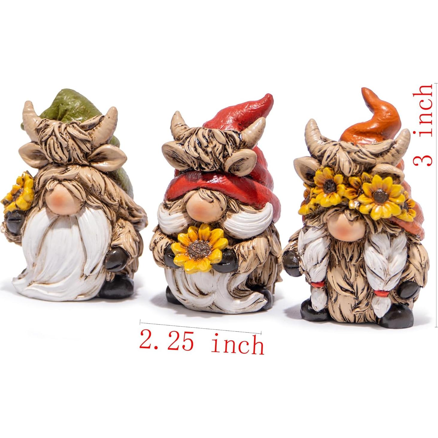 Gnomo de Vaca Alpina Hodao - Decoración Hecha a Mano 5.7x5.1x7.6 cm