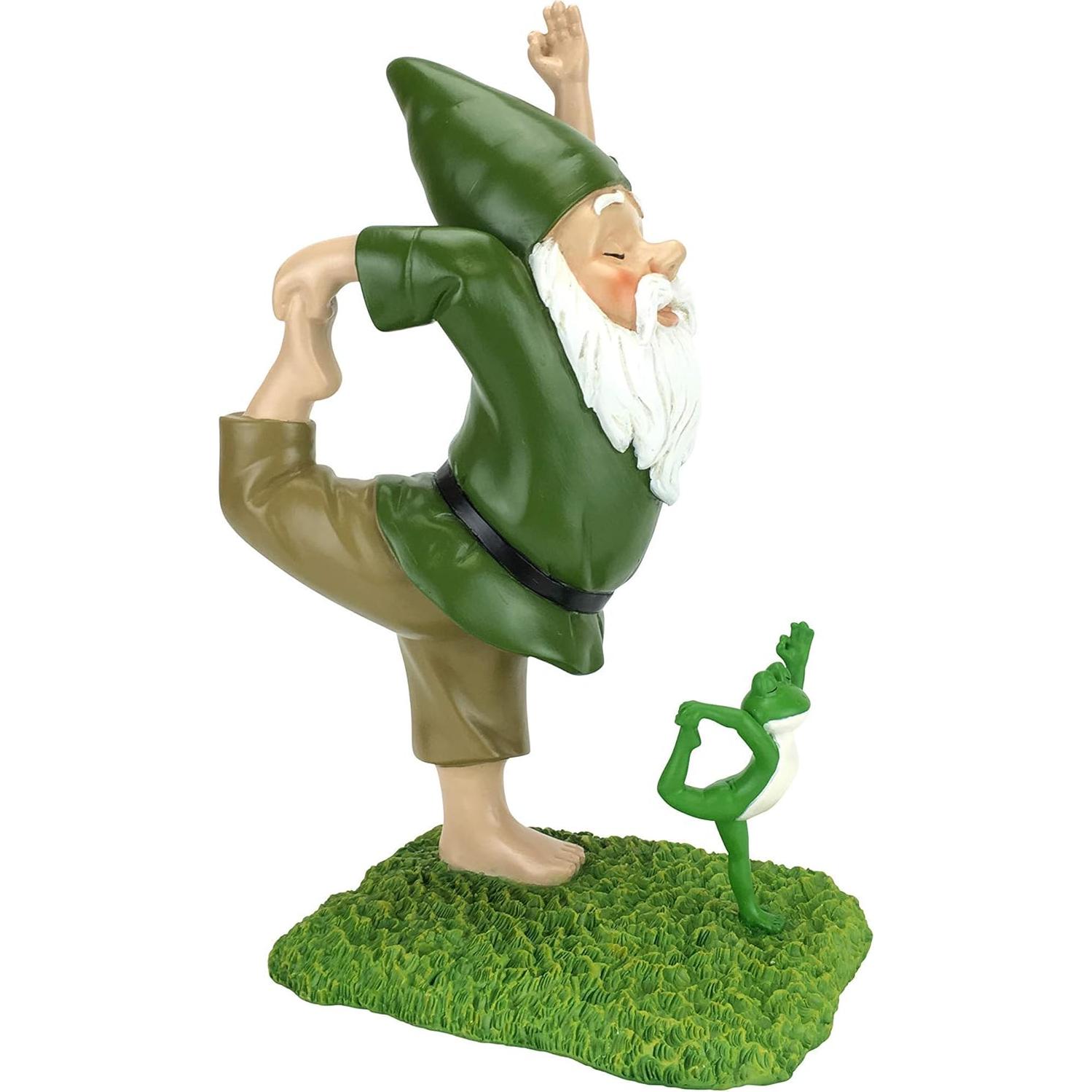 Figura de Jardín Zen Gnome GlitZGlam 28 cm Resina Pintada a Mano