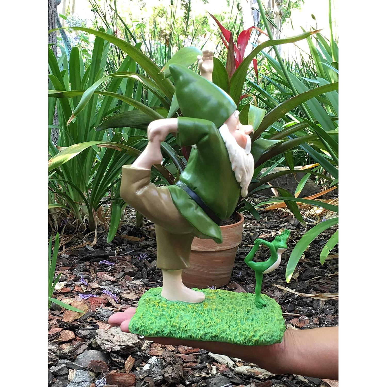 Figura de Jardín Zen Gnome GlitZGlam 28 cm Resina Pintada a Mano