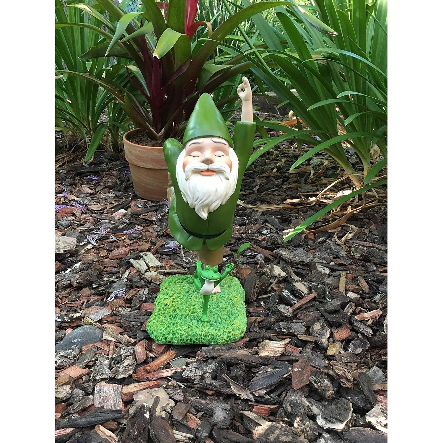 Figura de Jardín Zen Gnome GlitZGlam 28 cm Resina Pintada a Mano