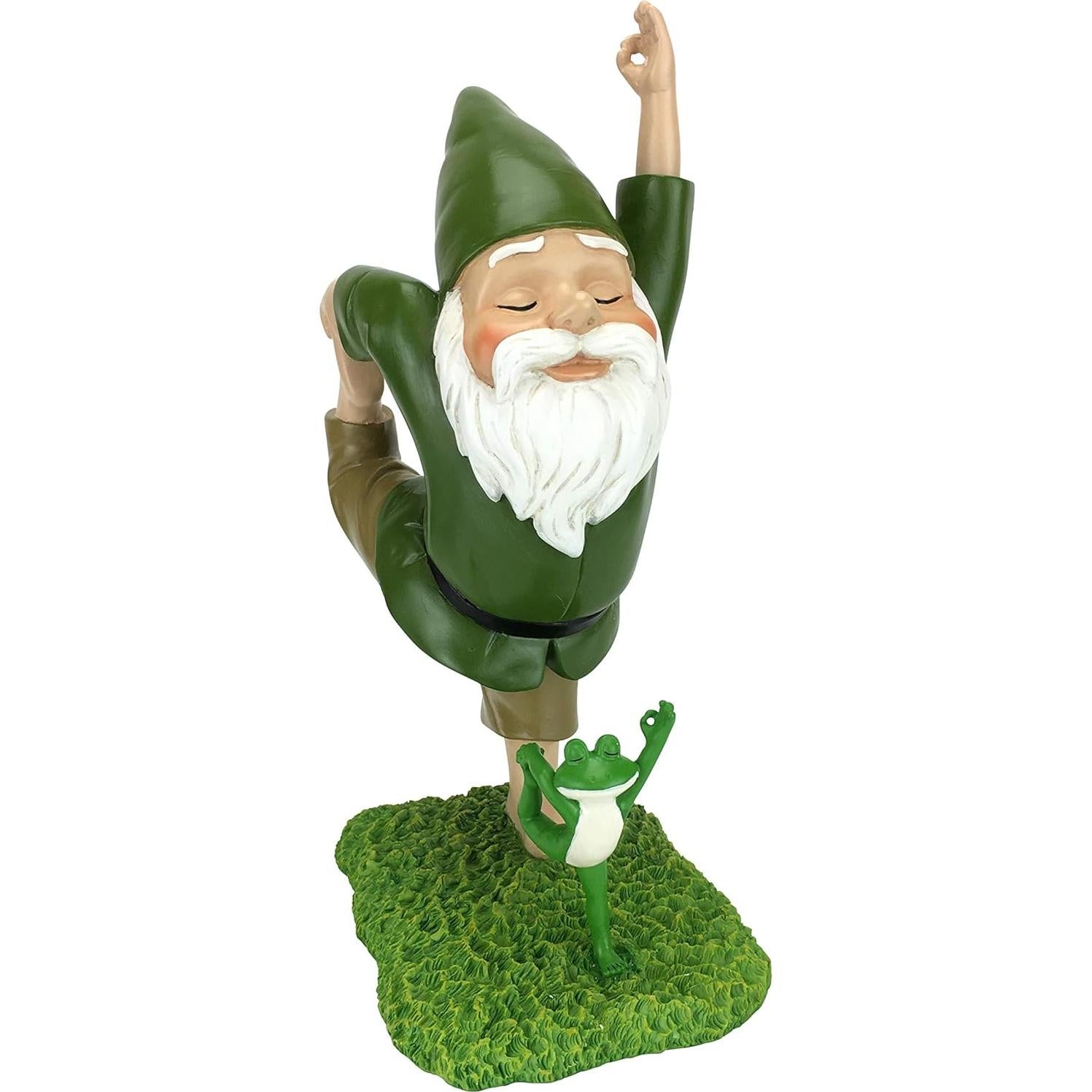 Figura de Jardín Zen Gnome GlitZGlam 28 cm Resina Pintada a Mano