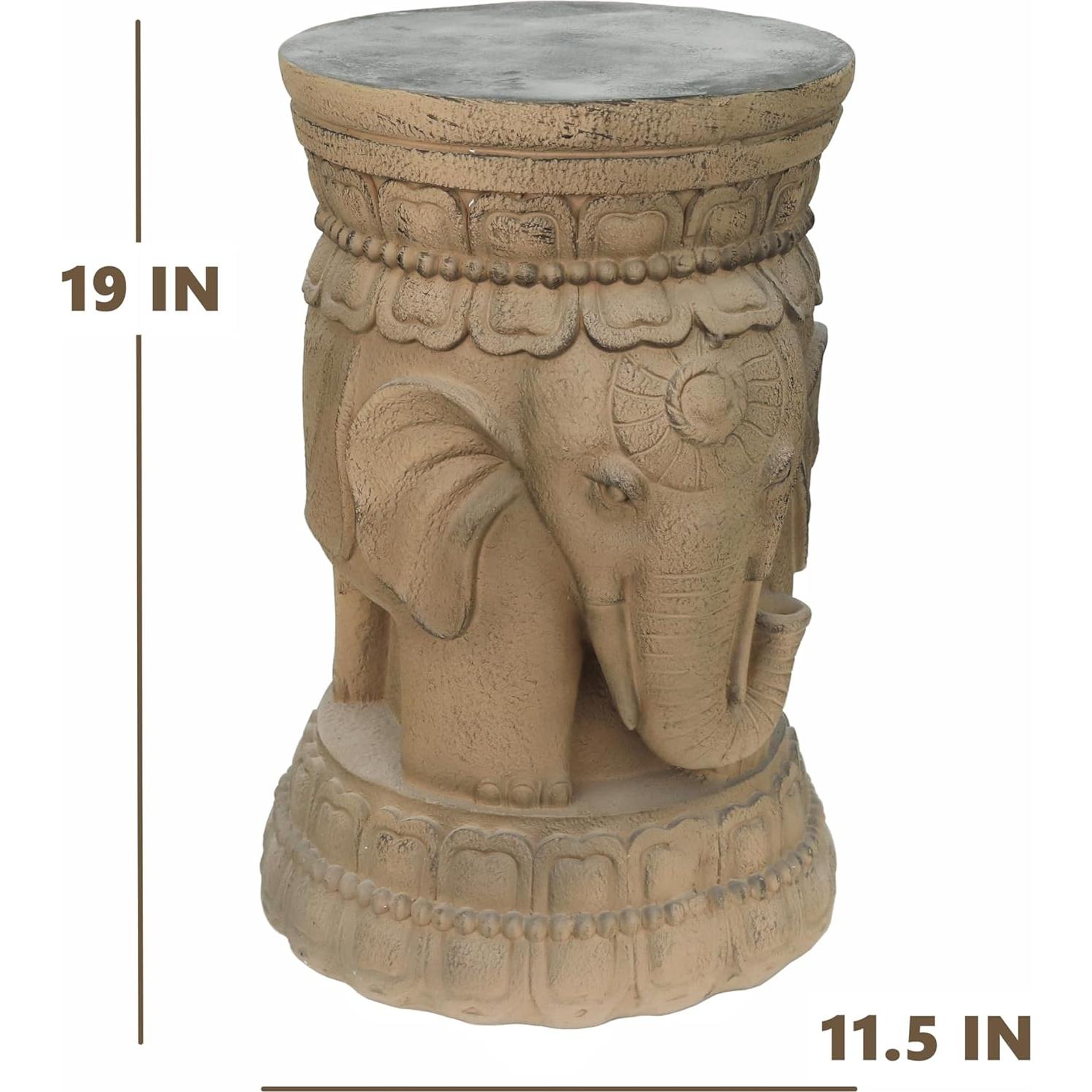 Estatua de Elefante Buda ZOEJADE 29x29x48 cm Resina Art Deco