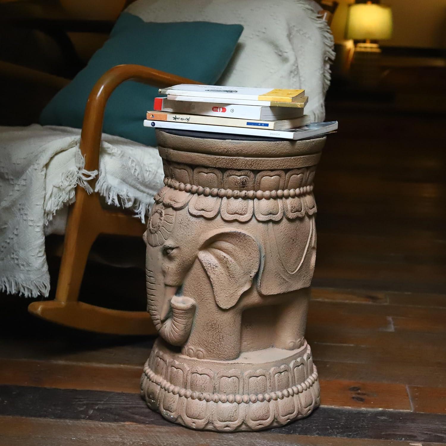 Estatua de Elefante Buda ZOEJADE 29x29x48 cm Resina Art Deco