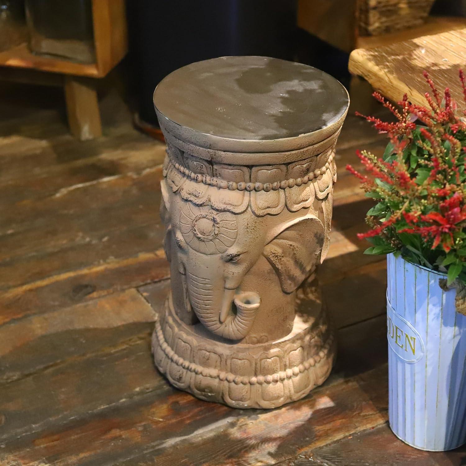 Estatua de Elefante Buda ZOEJADE 29x29x48 cm Resina Art Deco