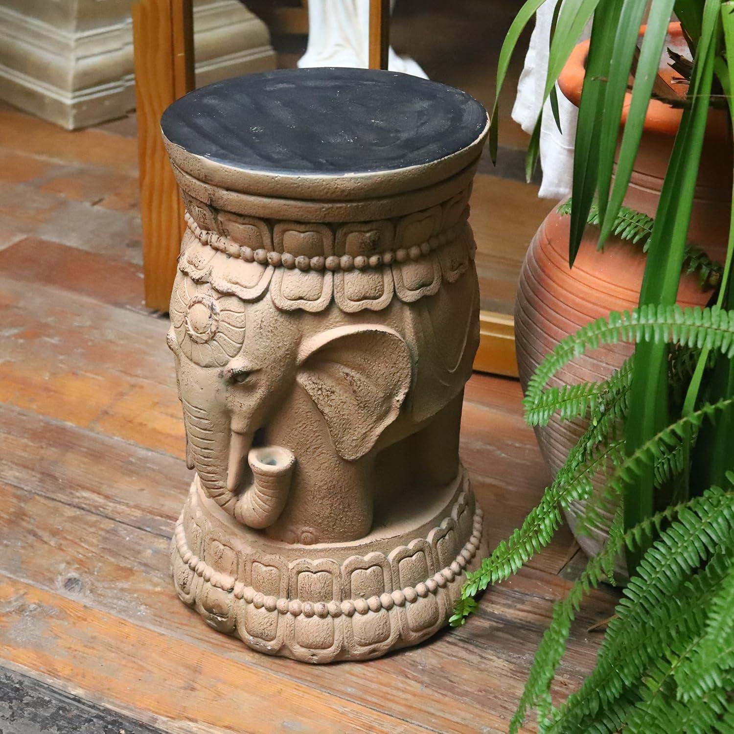 Estatua de Elefante Buda ZOEJADE 29x29x48 cm Resina Art Deco