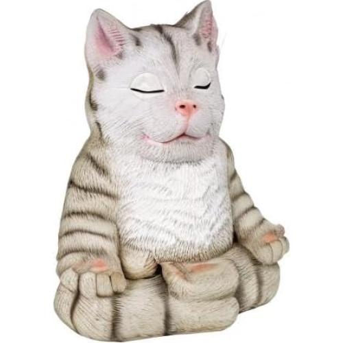 Estatua Gato Meditador Zen Gute 24 cm Decoración Jardín