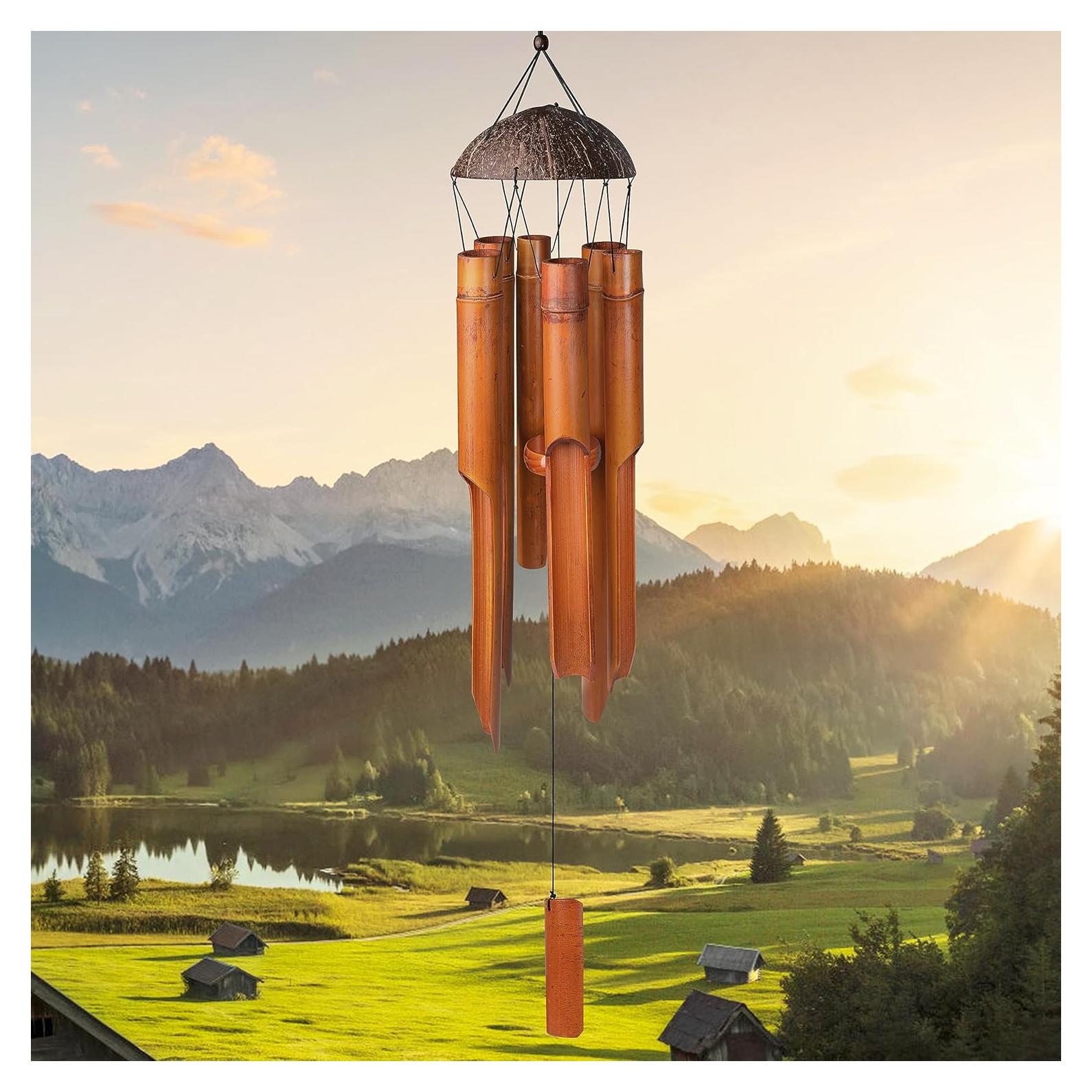 Campanas de Viento de Bambú Nowpis 96.5 cm Hechas a Mano