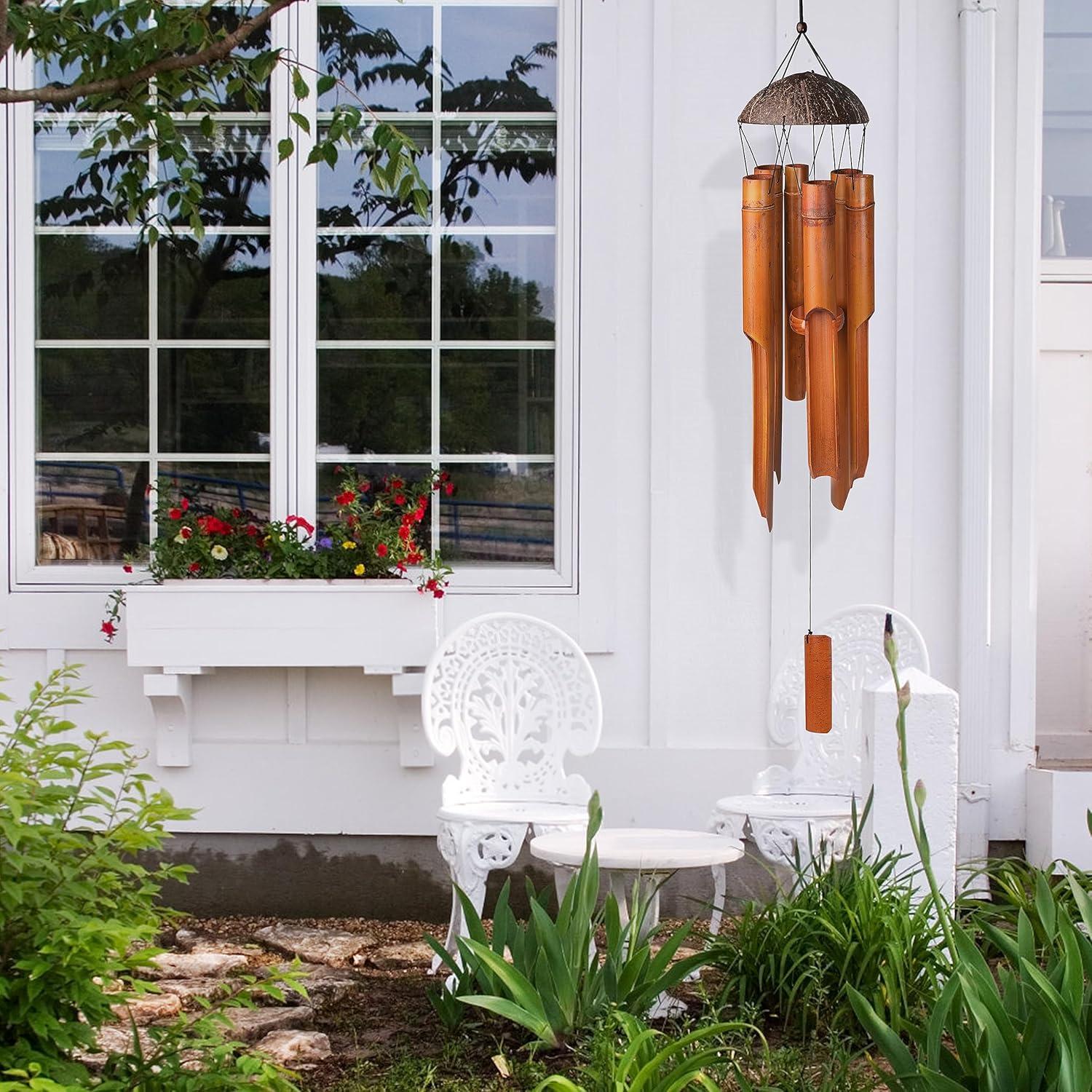 Campanas de Viento de Bambú Nowpis 96.5 cm Hechas a Mano