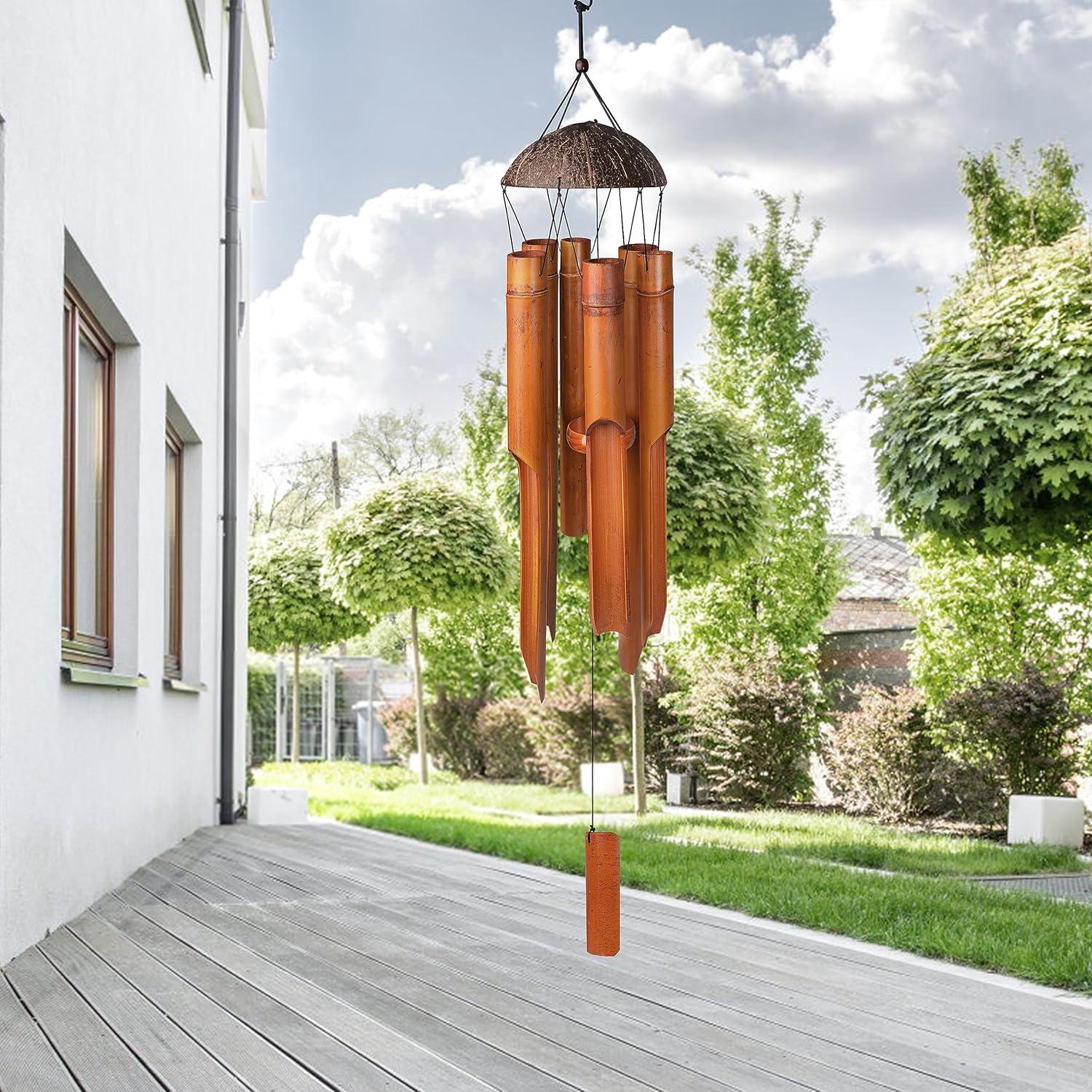 Campanas de Viento de Bambú Nowpis 96.5 cm Hechas a Mano