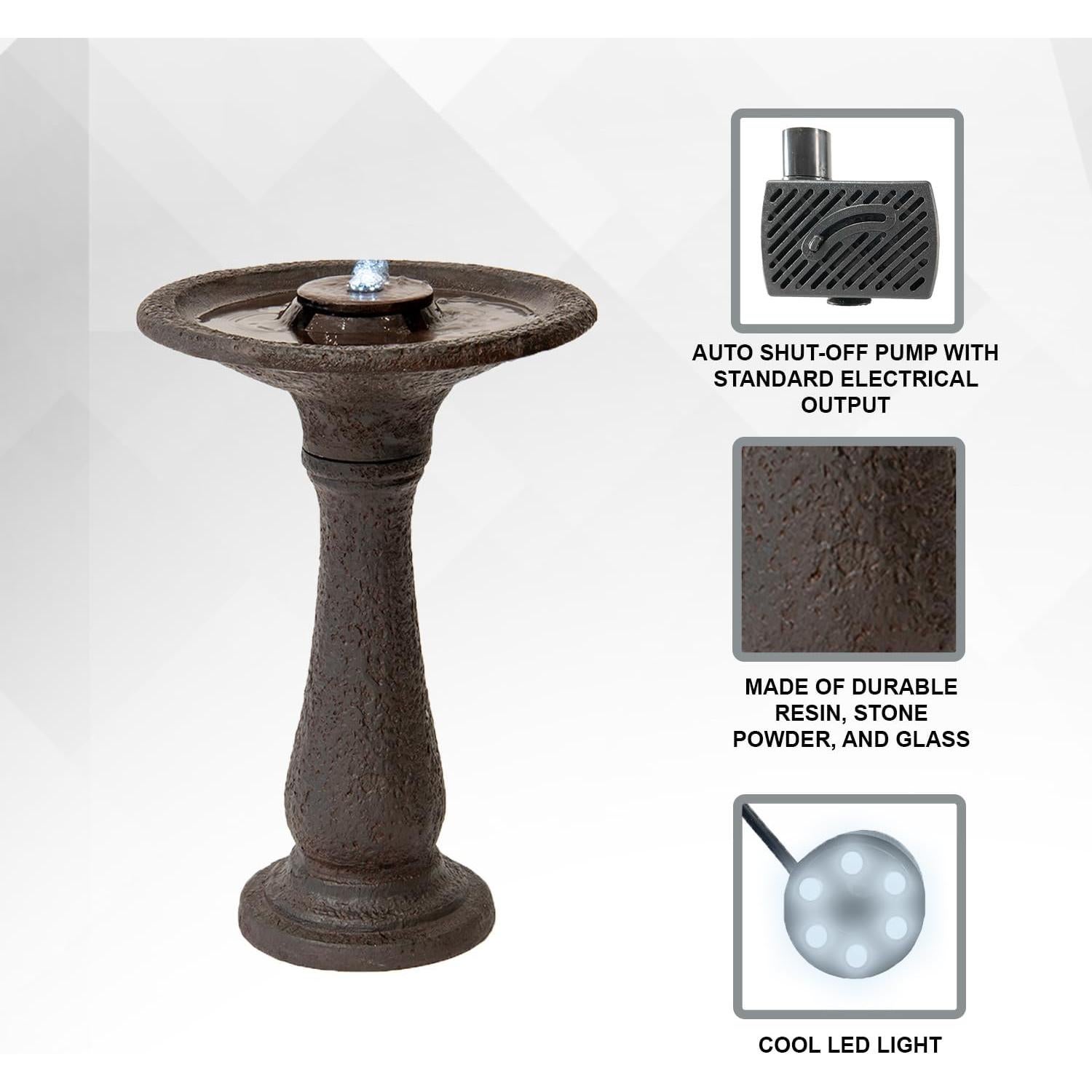 Fuente de Agua para Jardín XBrand AMB3604 59.4 cm Marrón