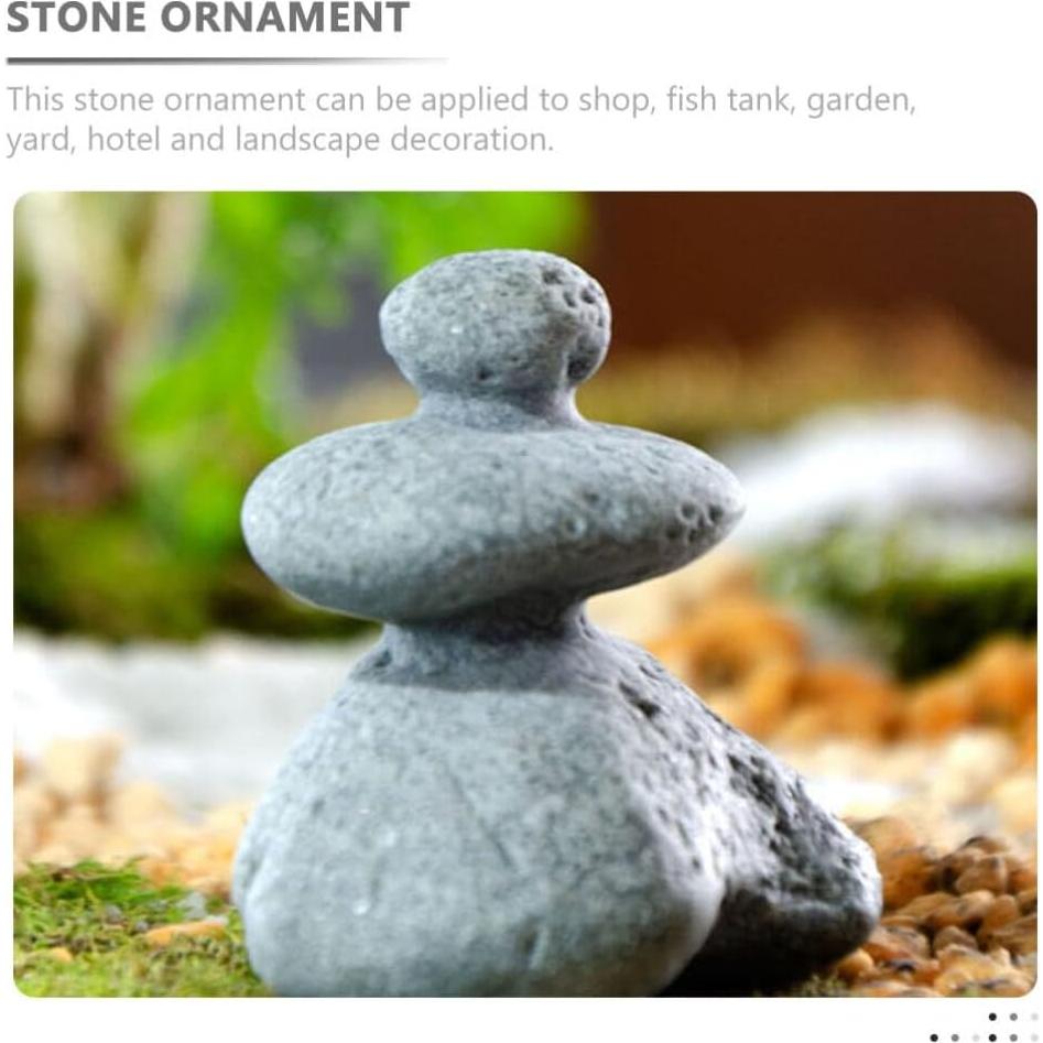 Estatuas de Piedra YARNOW para Jardín Zen 3 Piezas Decorativas