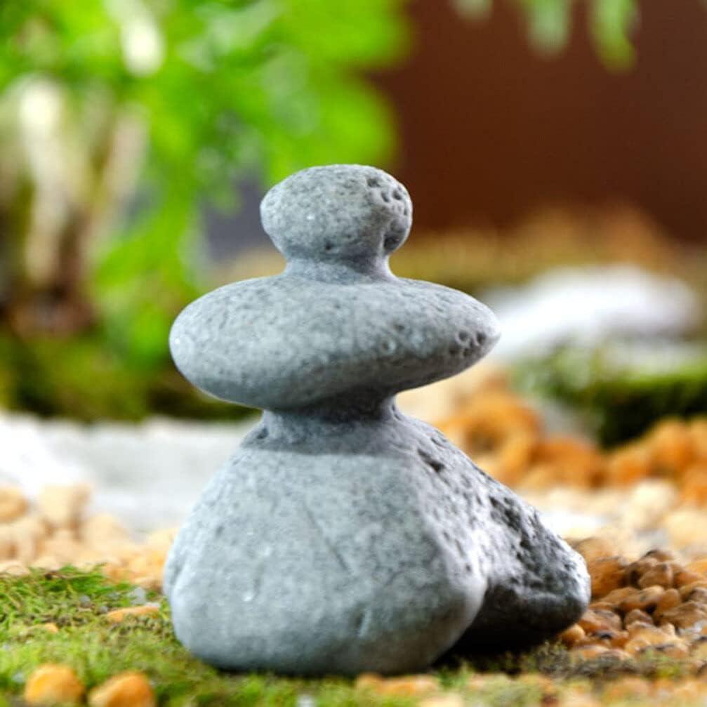 Estatuas de Piedra YARNOW para Jardín Zen 3 Piezas Decorativas