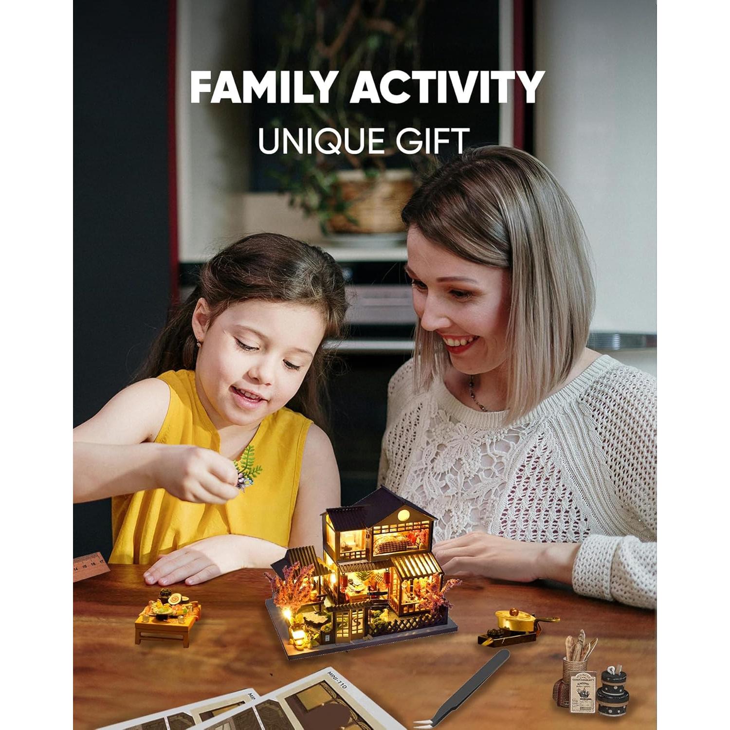 Kit Casa Miniatura DIY Flybean Jardín Japonés 9.8x12.6cm