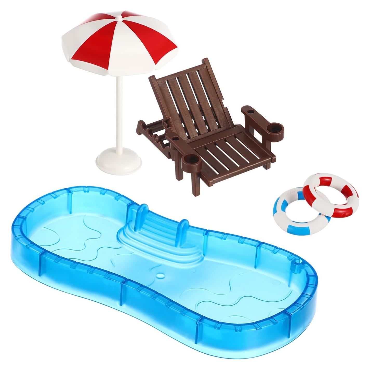 Set Miniatura Decoración Playa Casa de Muñecas NOLITOY 5 Piezas