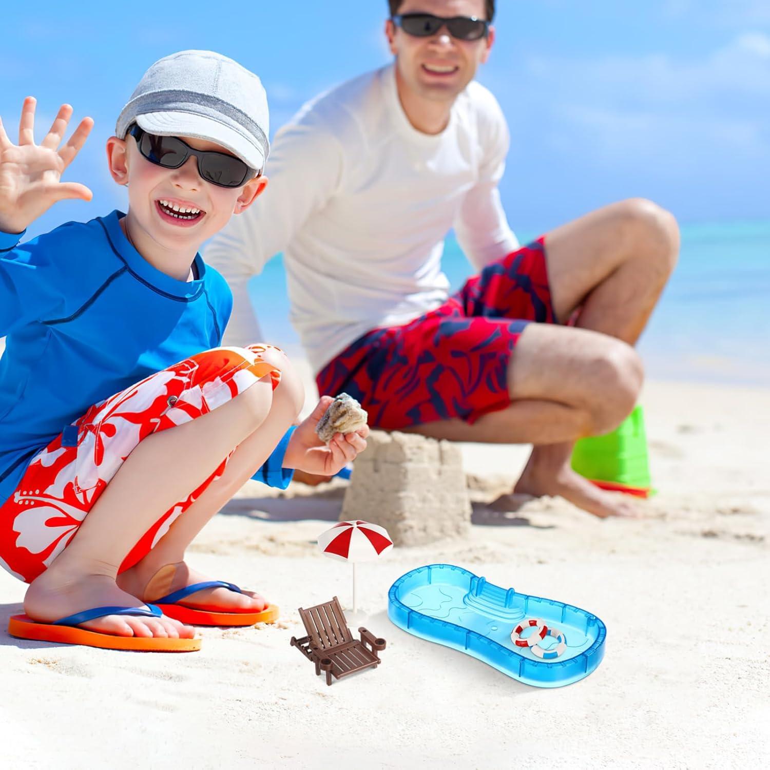 Set Miniatura Decoración Playa Casa de Muñecas NOLITOY 5 Piezas