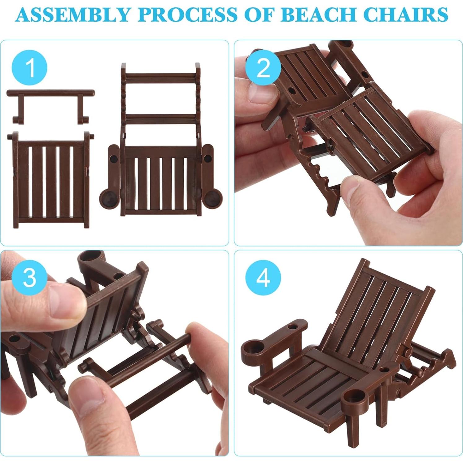 Set Miniatura Decoración Playa Casa de Muñecas NOLITOY 5 Piezas