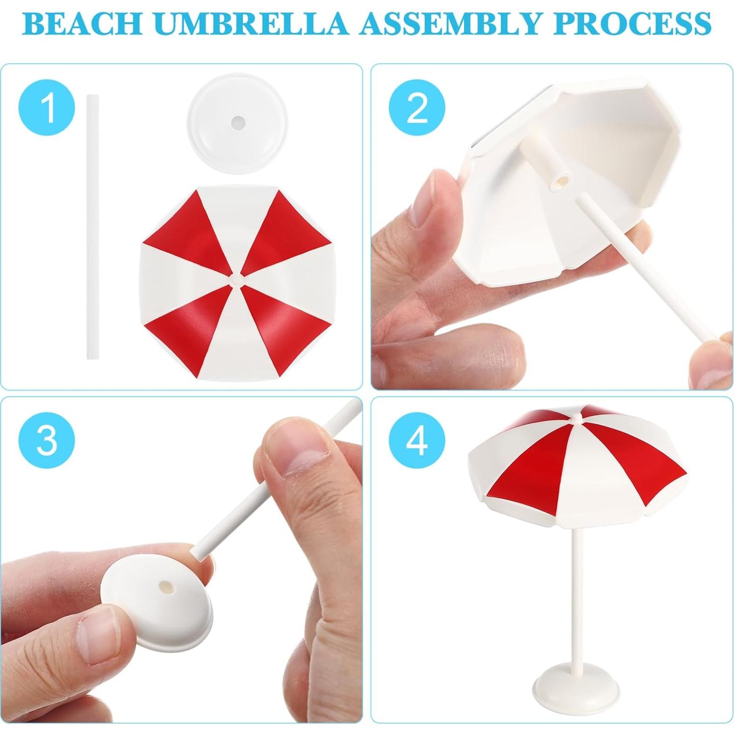 Set Miniatura Decoración Playa Casa de Muñecas NOLITOY 5 Piezas