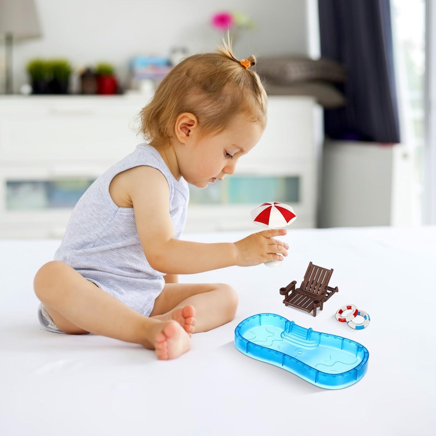 Set Miniatura Decoración Playa Casa de Muñecas NOLITOY 5 Piezas