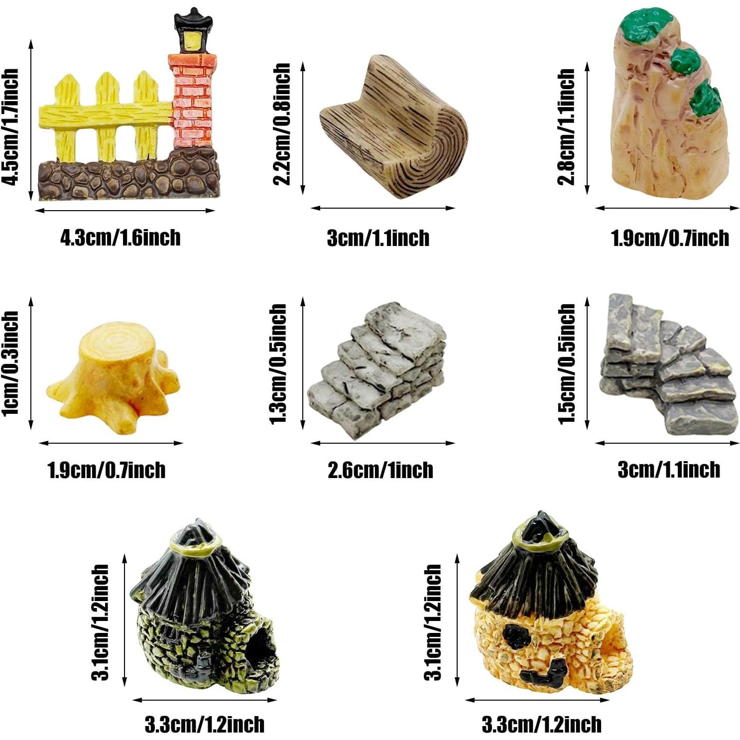 Kit de Jardín de Hadas 30 PCS Woohome - Mini Accesorios Decorativos