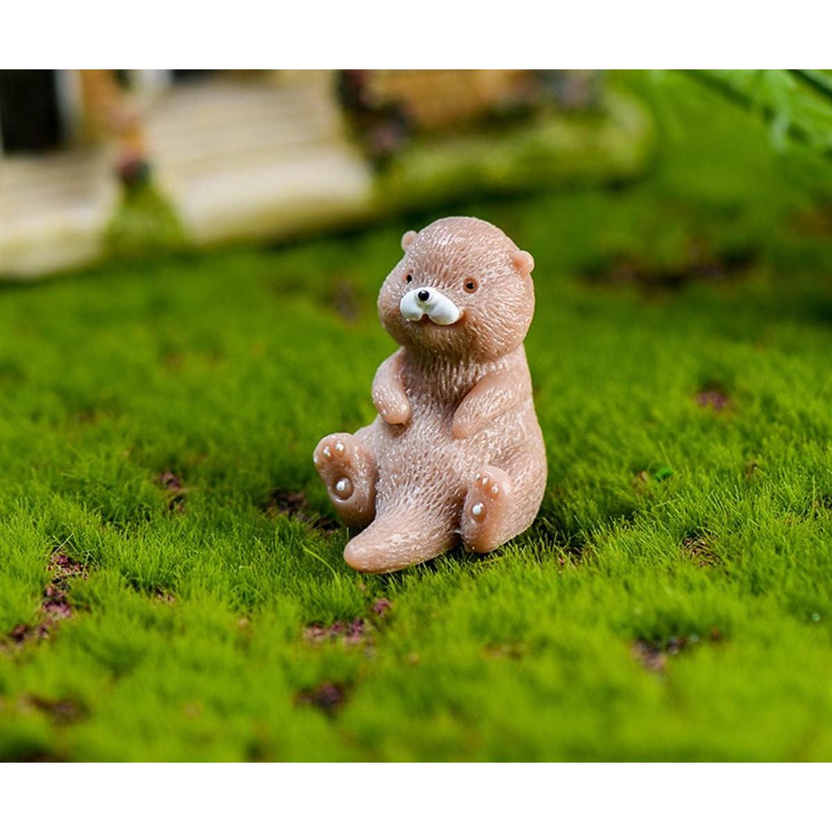 Figuras en Miniatura de Nutria TANOMA para Jardín de Hadas