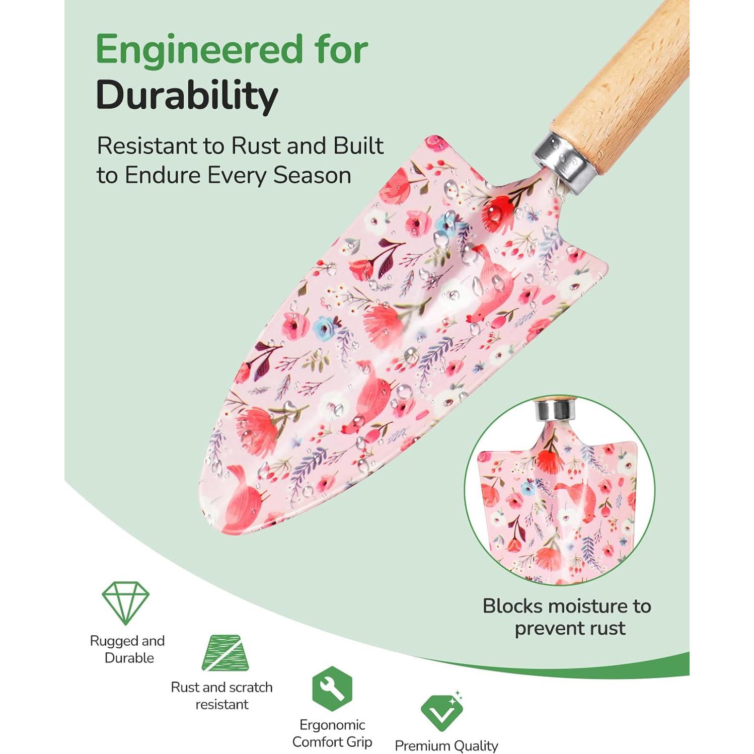 Juego de Herramientas de Jardinería Grenebo 12 Piezas Rosa