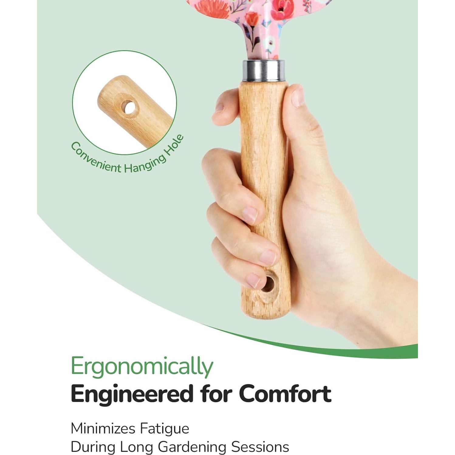 Juego de Herramientas de Jardinería Grenebo 12 Piezas Rosa