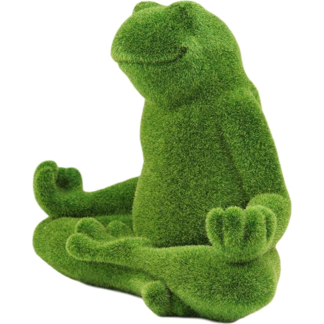 Estatua de Jardín Rana de Yoga Meditativa Ebros 18.4 cm