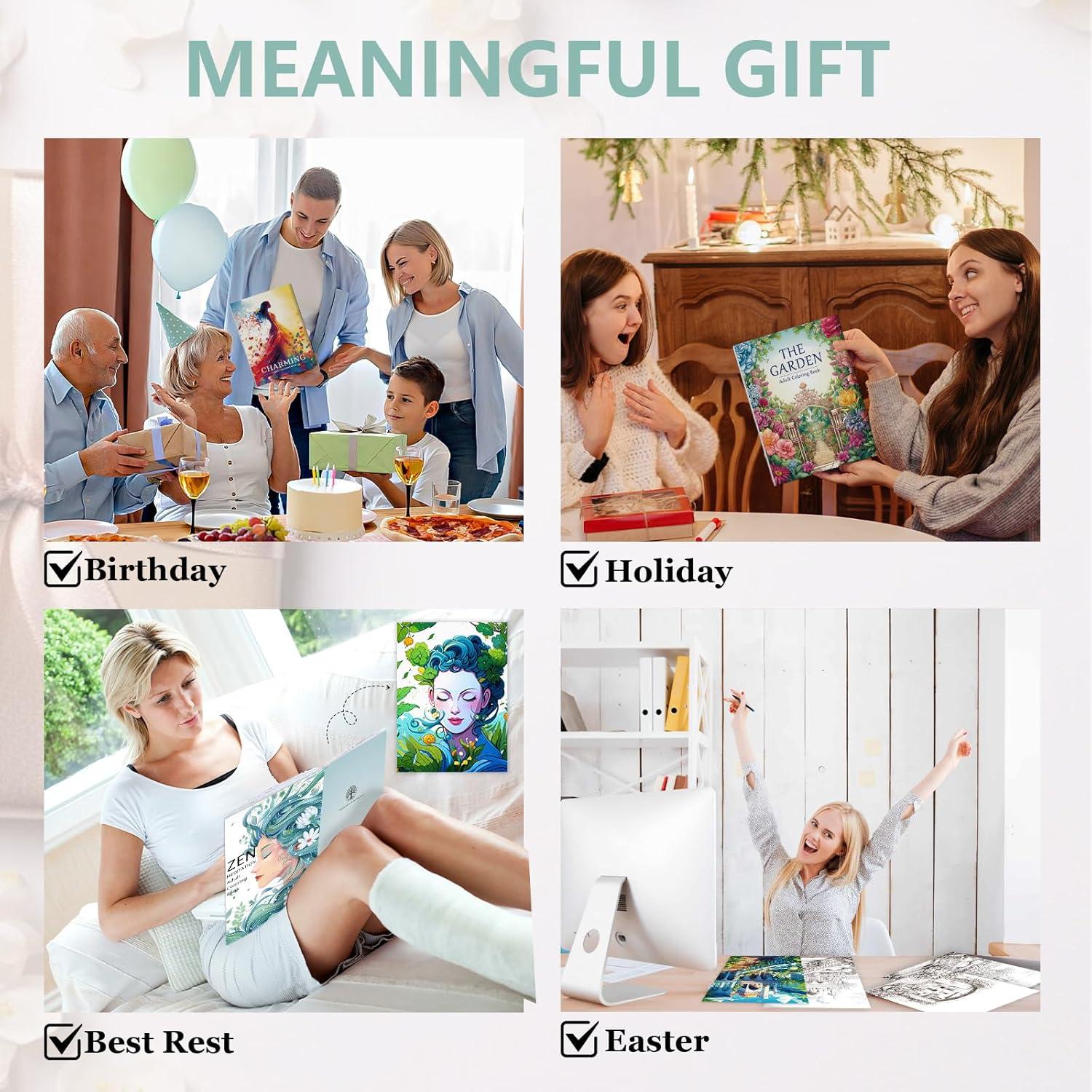 Libro para Colorear Apolyone con 128 Patrones y 24 Marcadores