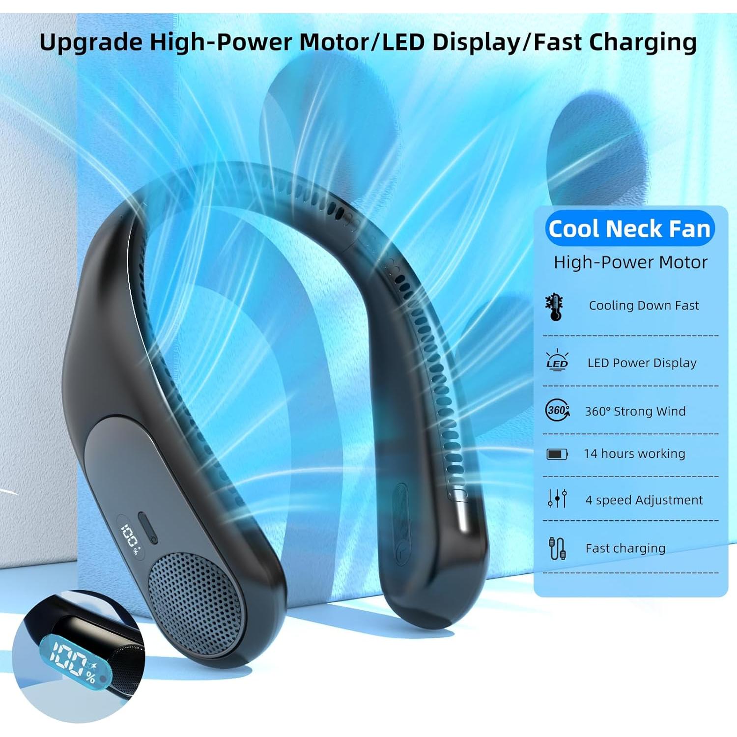 Ventilador de Cuello Portátil Namecute 6000mAh Sin Aspas